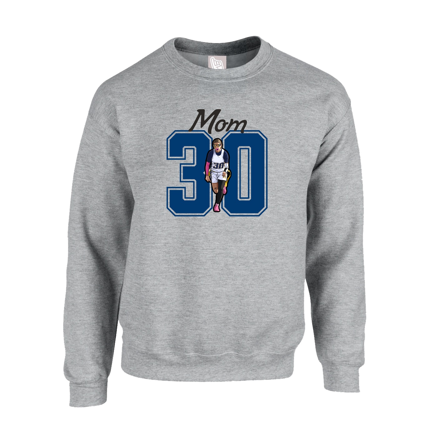 Fleece Crew — Mothers Day Shirsey in Grey