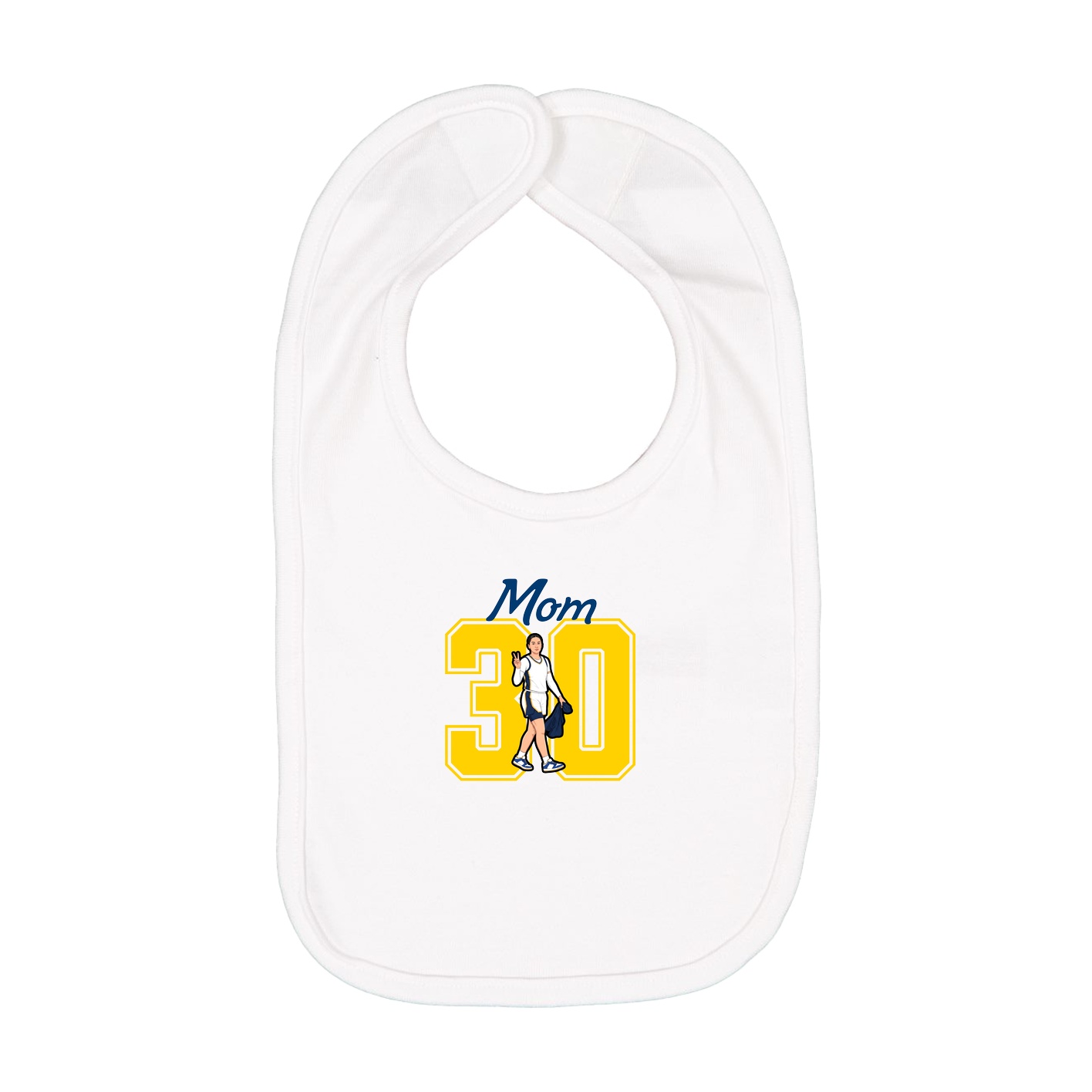 Infant Bib — Mothers Day Shirsey in White
