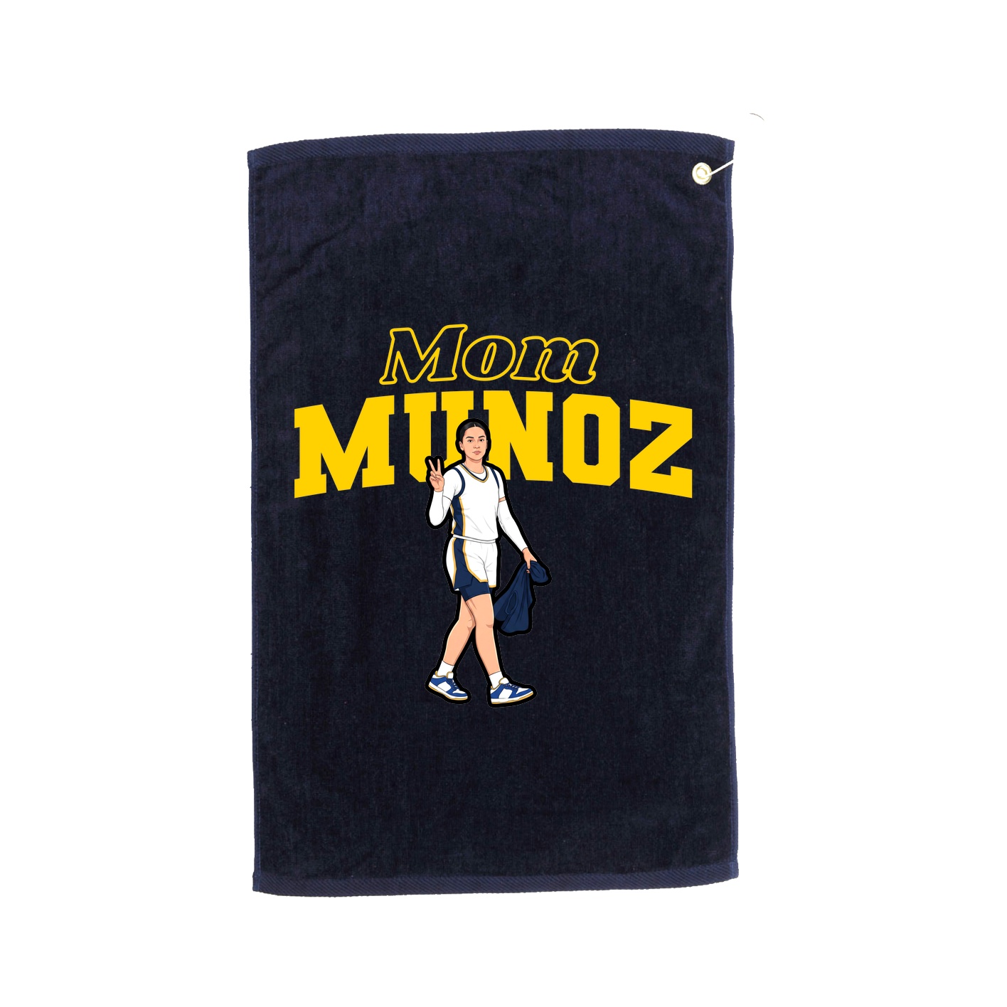 Golf Towel — Mothers Day Block in Navy