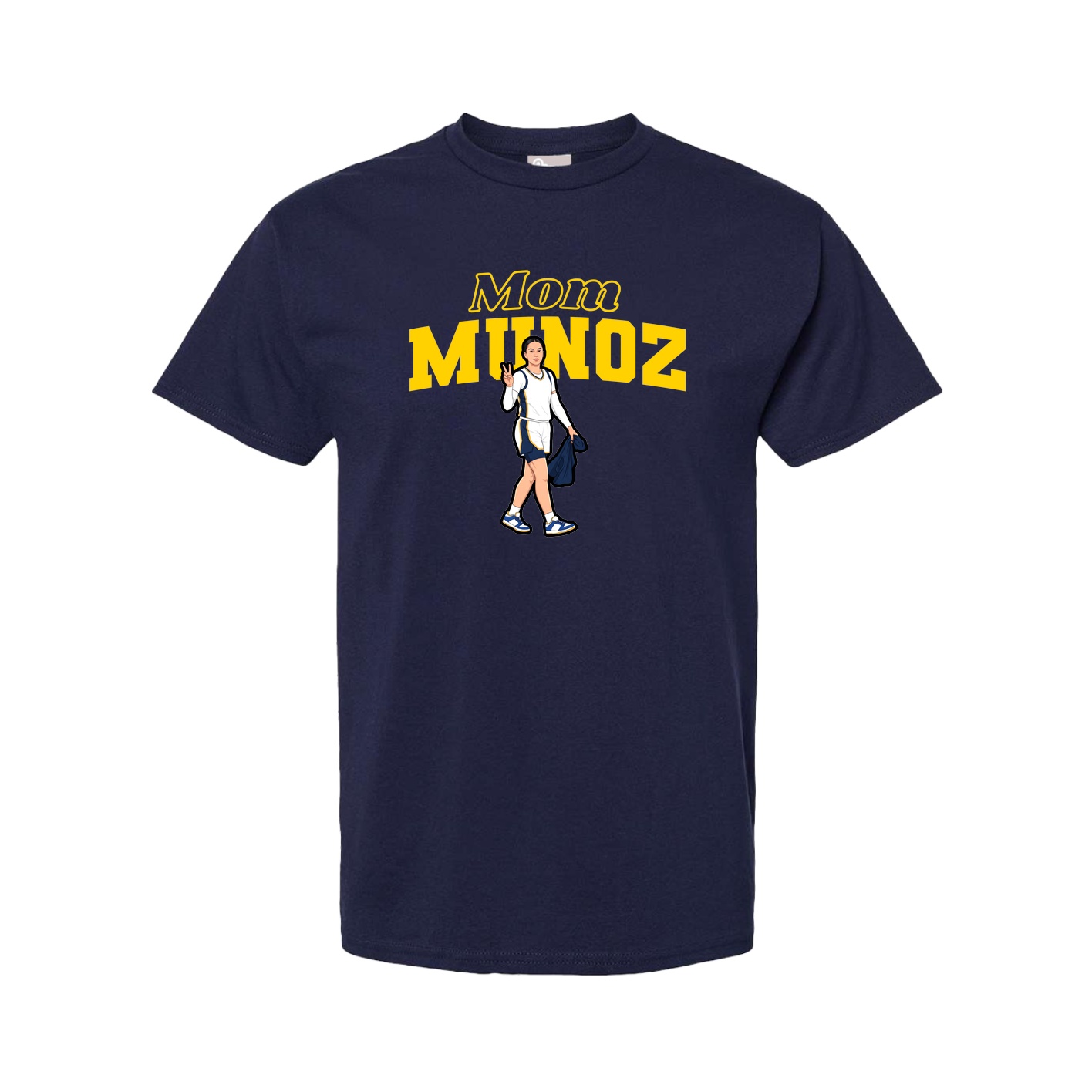 Youth Tee — Mothers Day Block in Navy