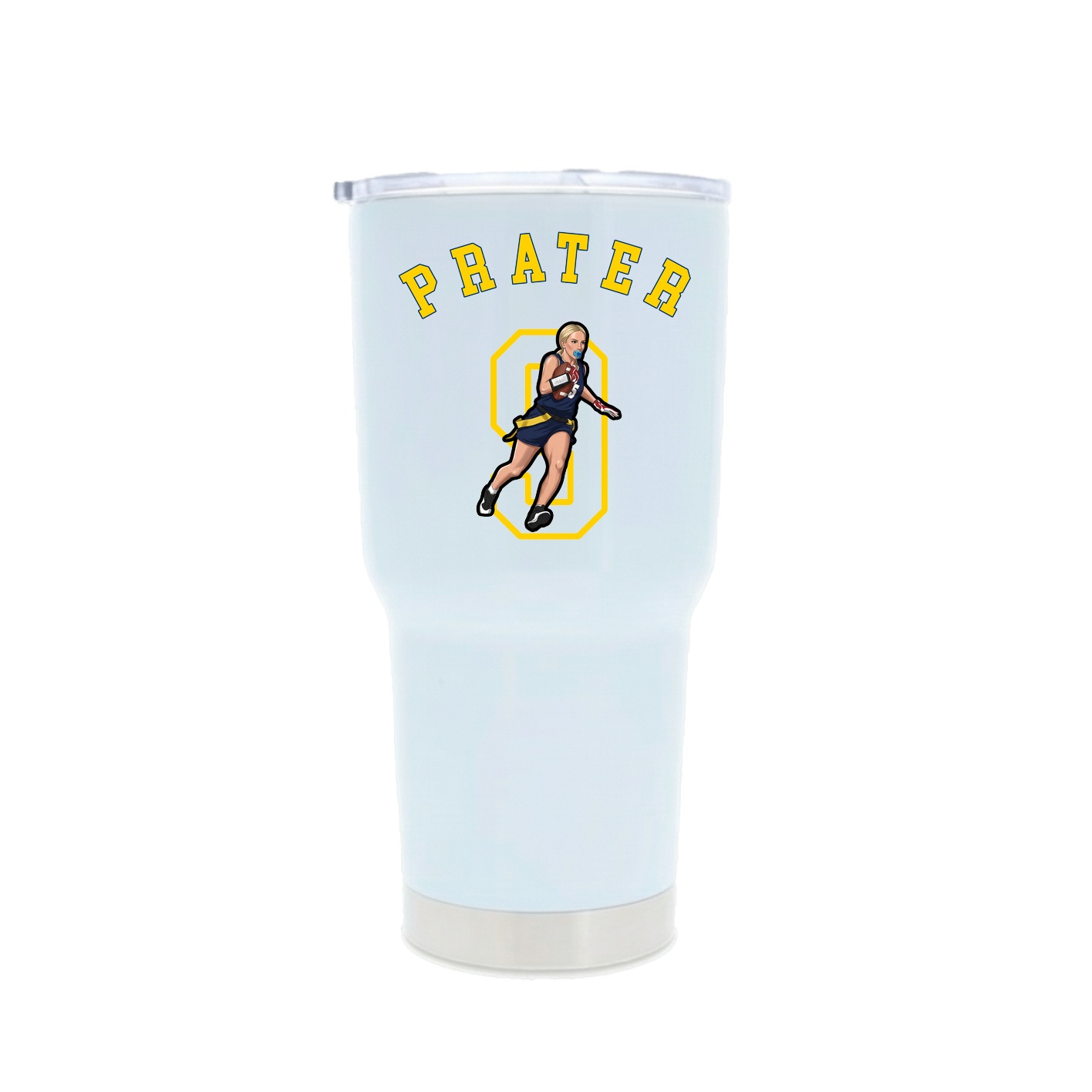 30oz Stainless Steel Tumbler — Shirsey Arch in White