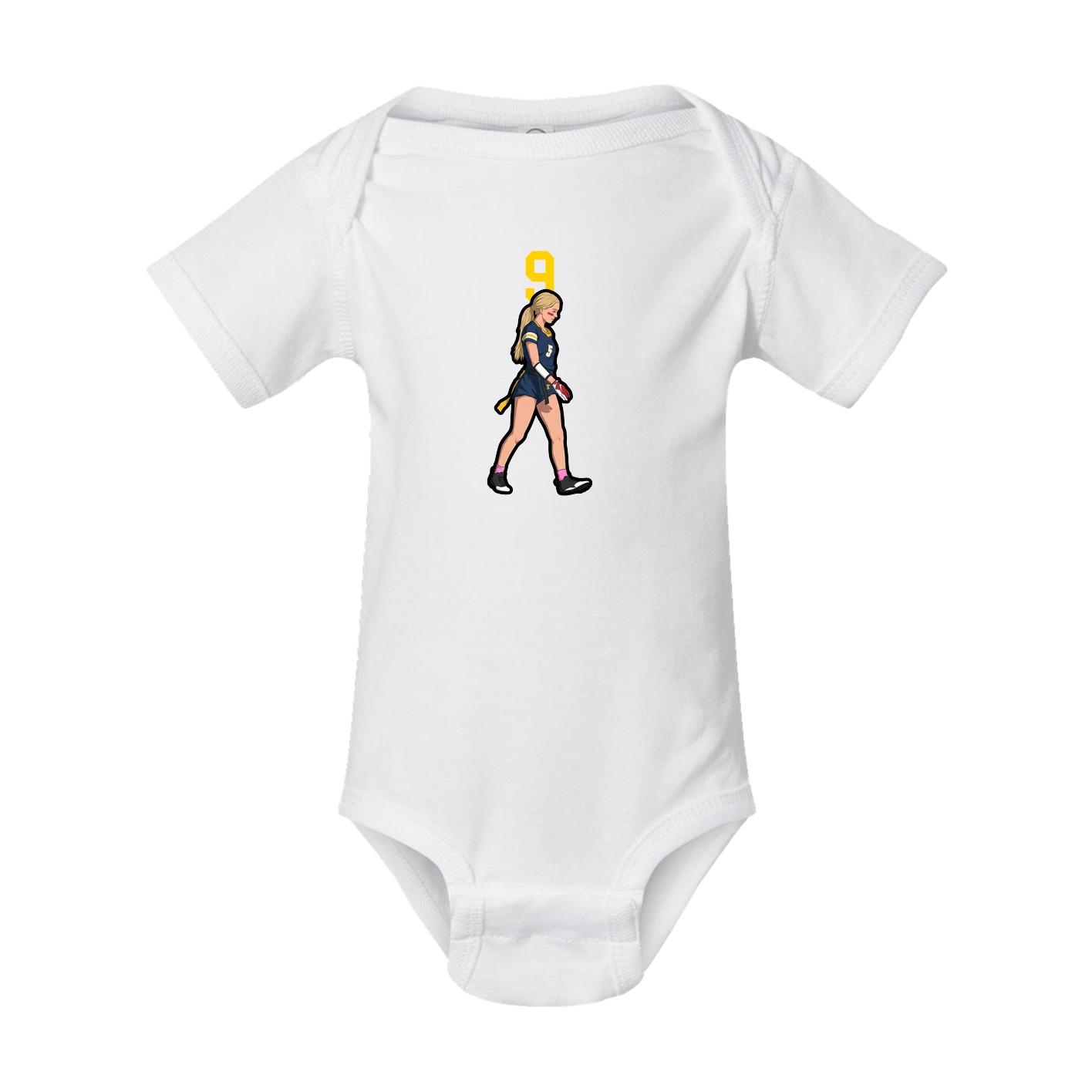 Baby Onesie — Number Top in White