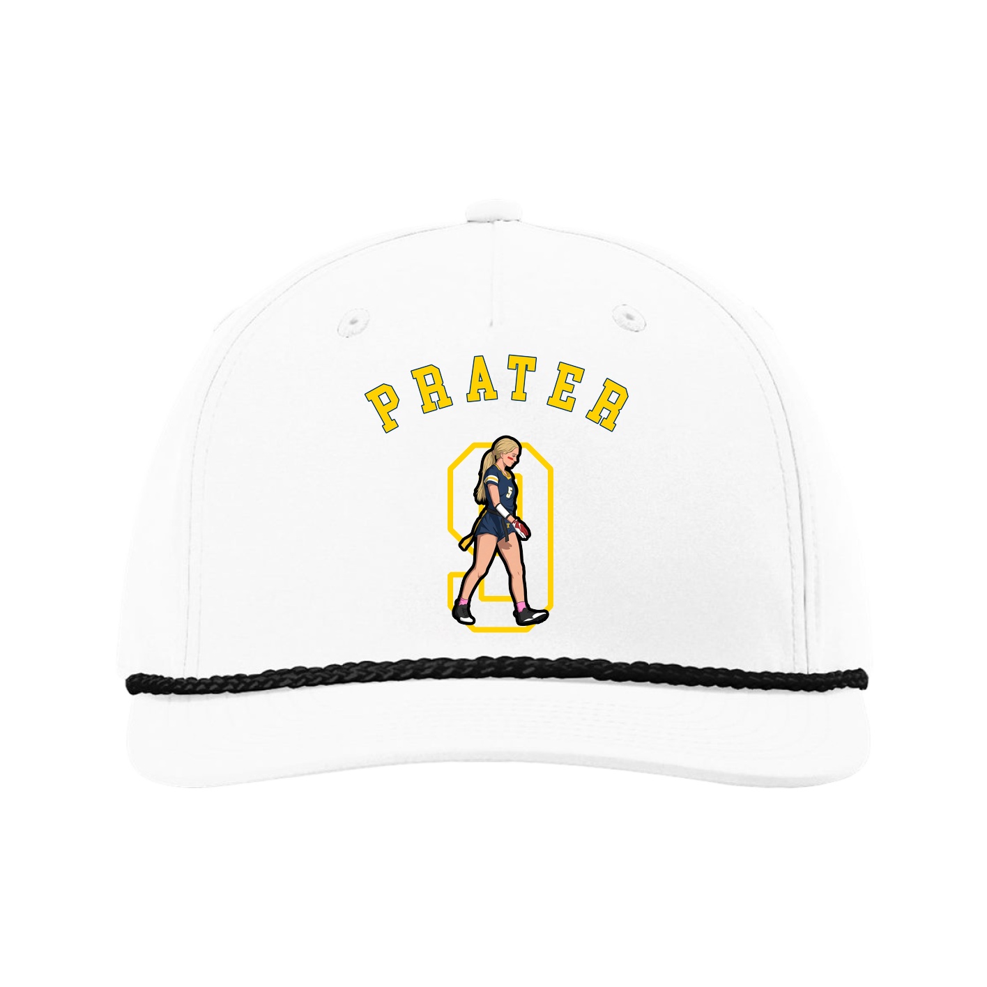 Five-Panel Classic Rope Cap — Shirsey Arch in White