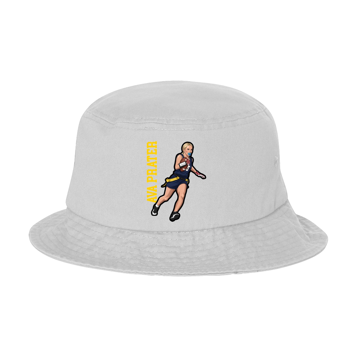 Bucket Cap — Name Vertical in White