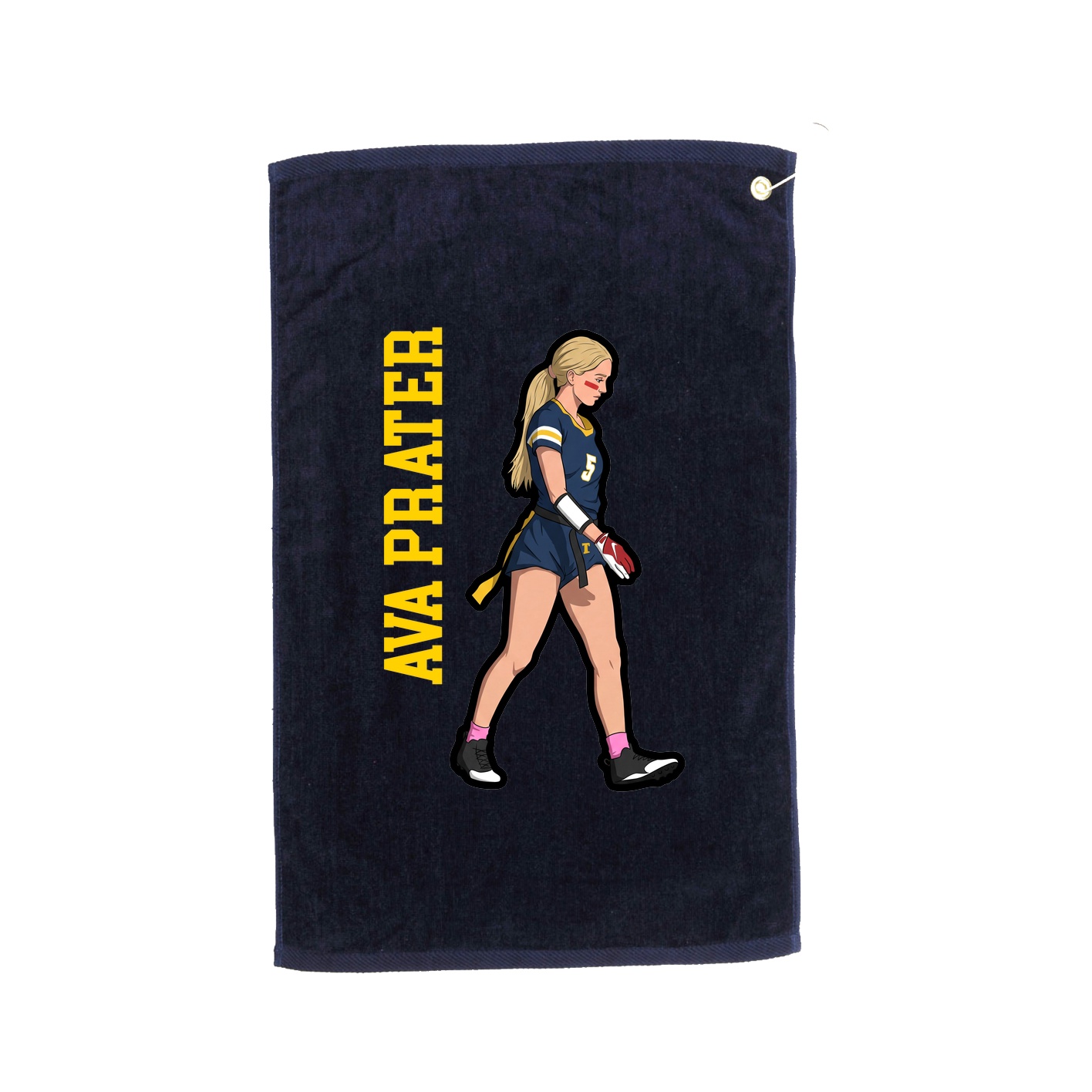 Golf Towel — Name Vertical in Navy