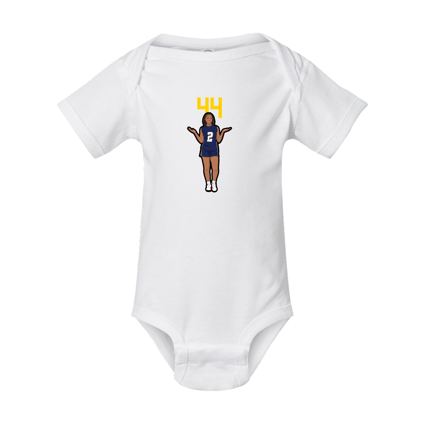 Baby Onesie — Number Top in White