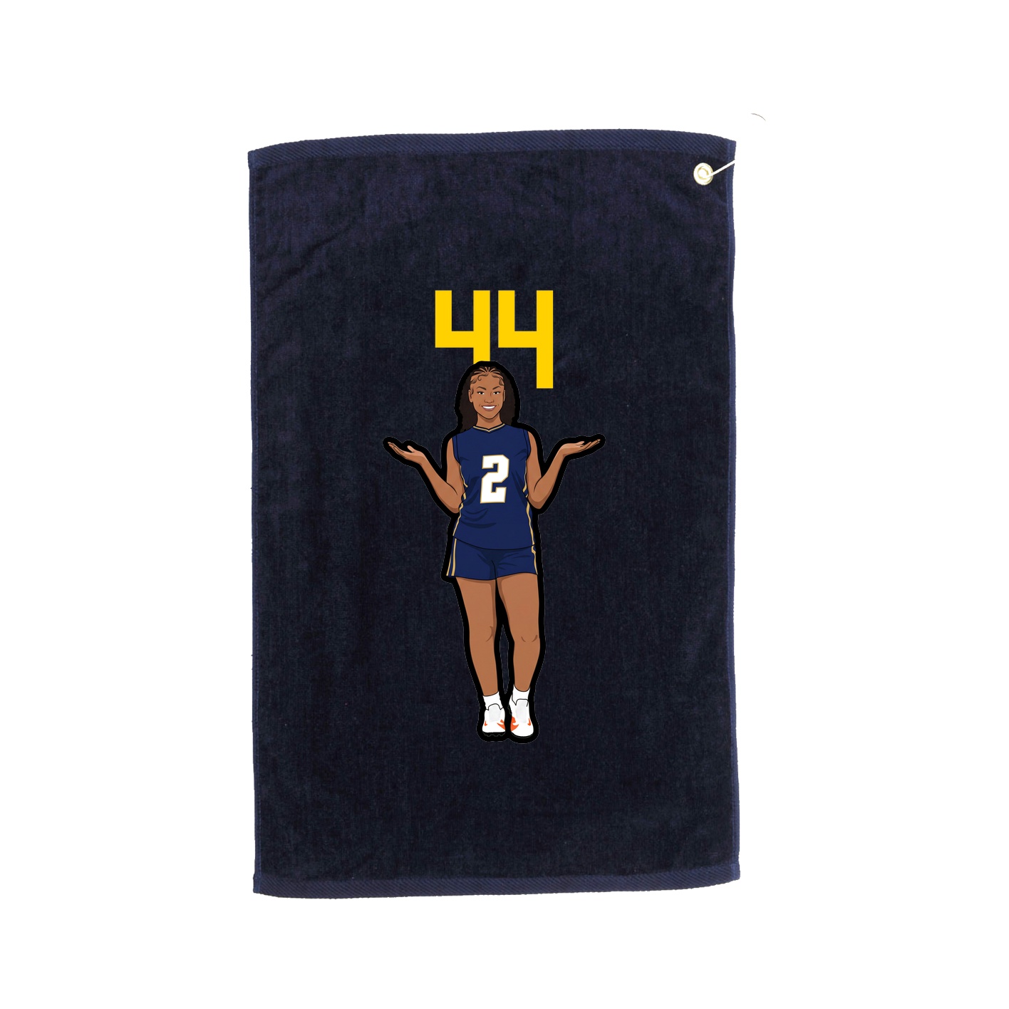 Golf Towel — Number Top in Navy