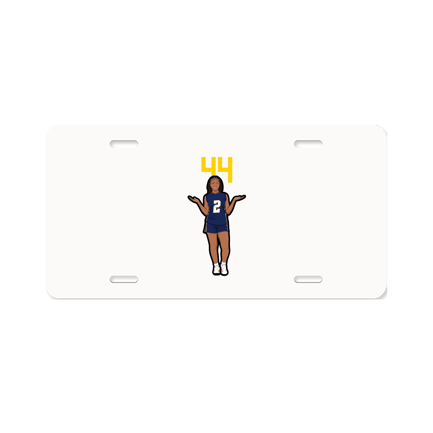 License Plate — Number Top in Classic