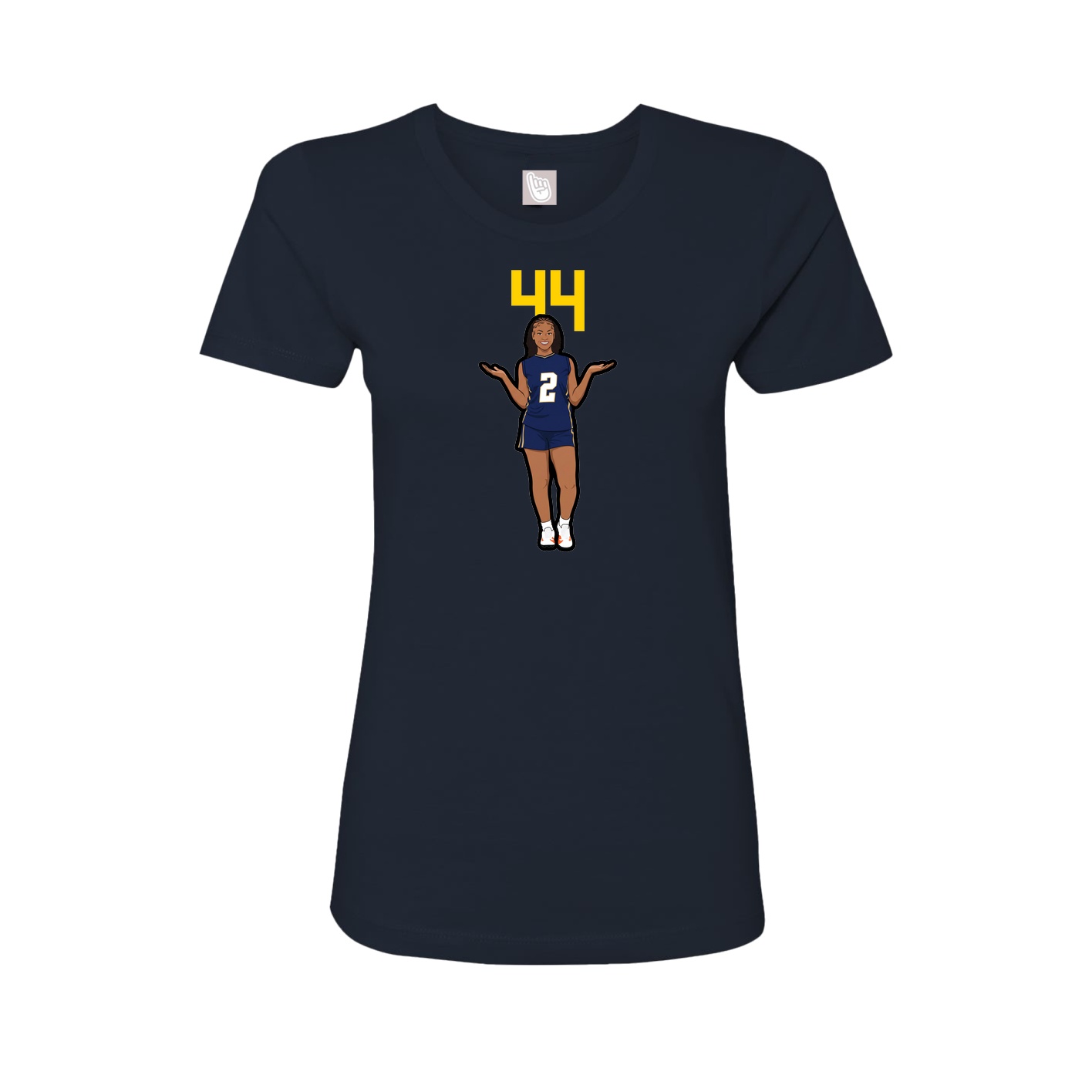 Womens Tee — Number Top in Navy