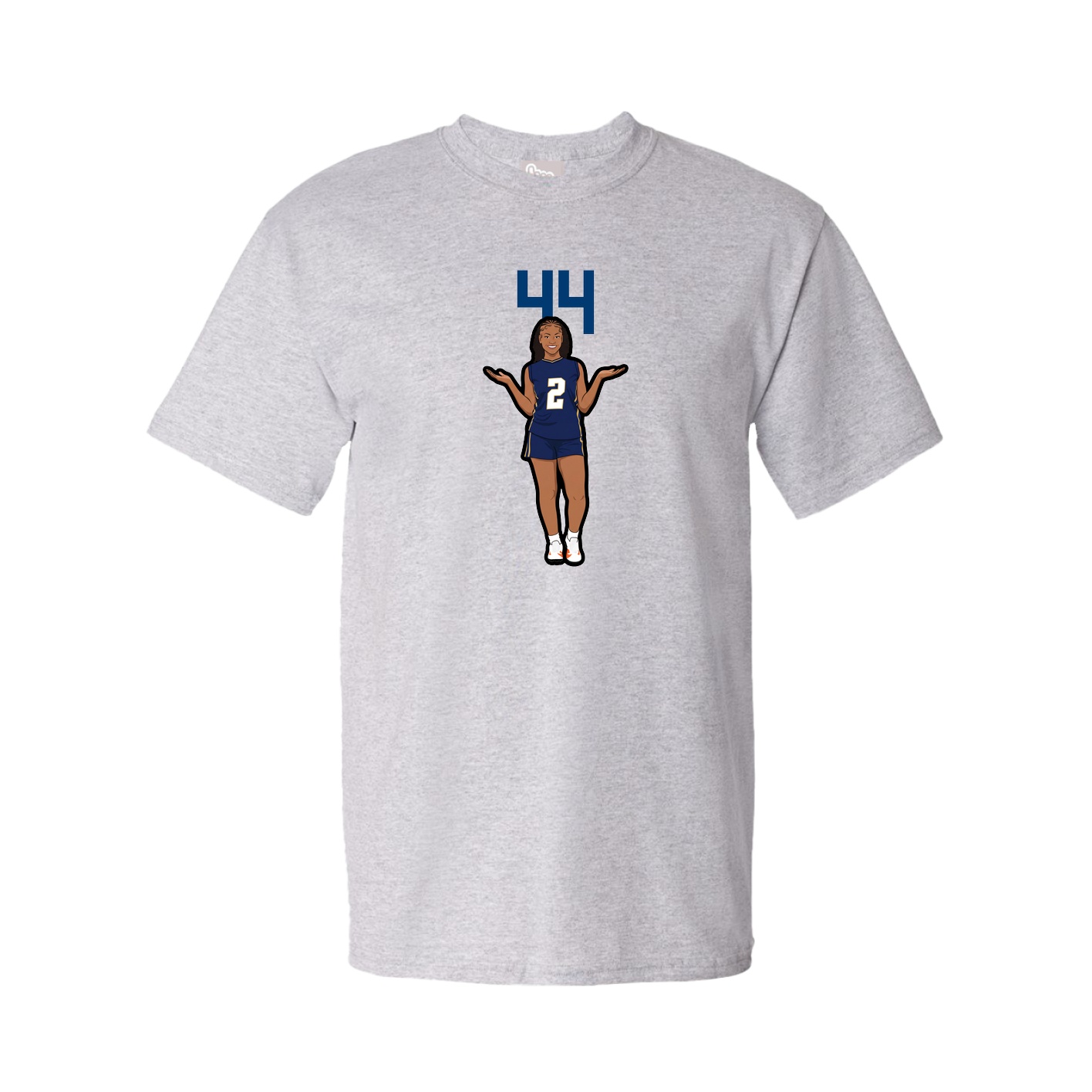 Youth Tee — Number Top in Grey