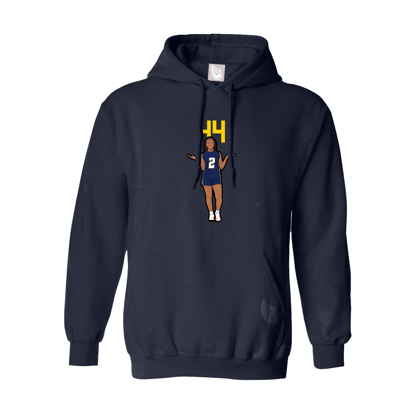 Youth Hoodie — Number Top in Navy