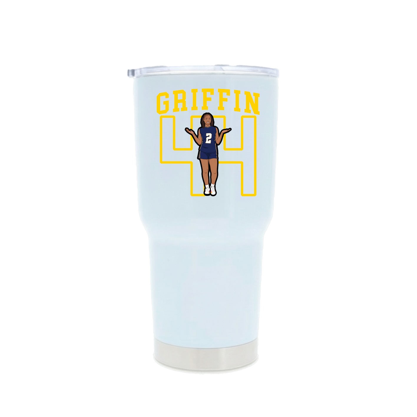 30oz Stainless Steel Tumbler — Shirsey in White