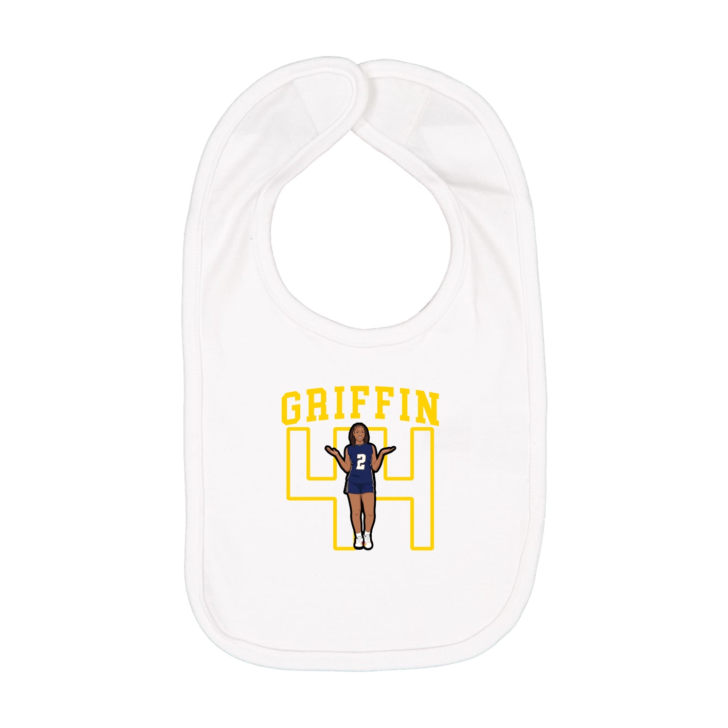 Infant Bib — Shirsey in White