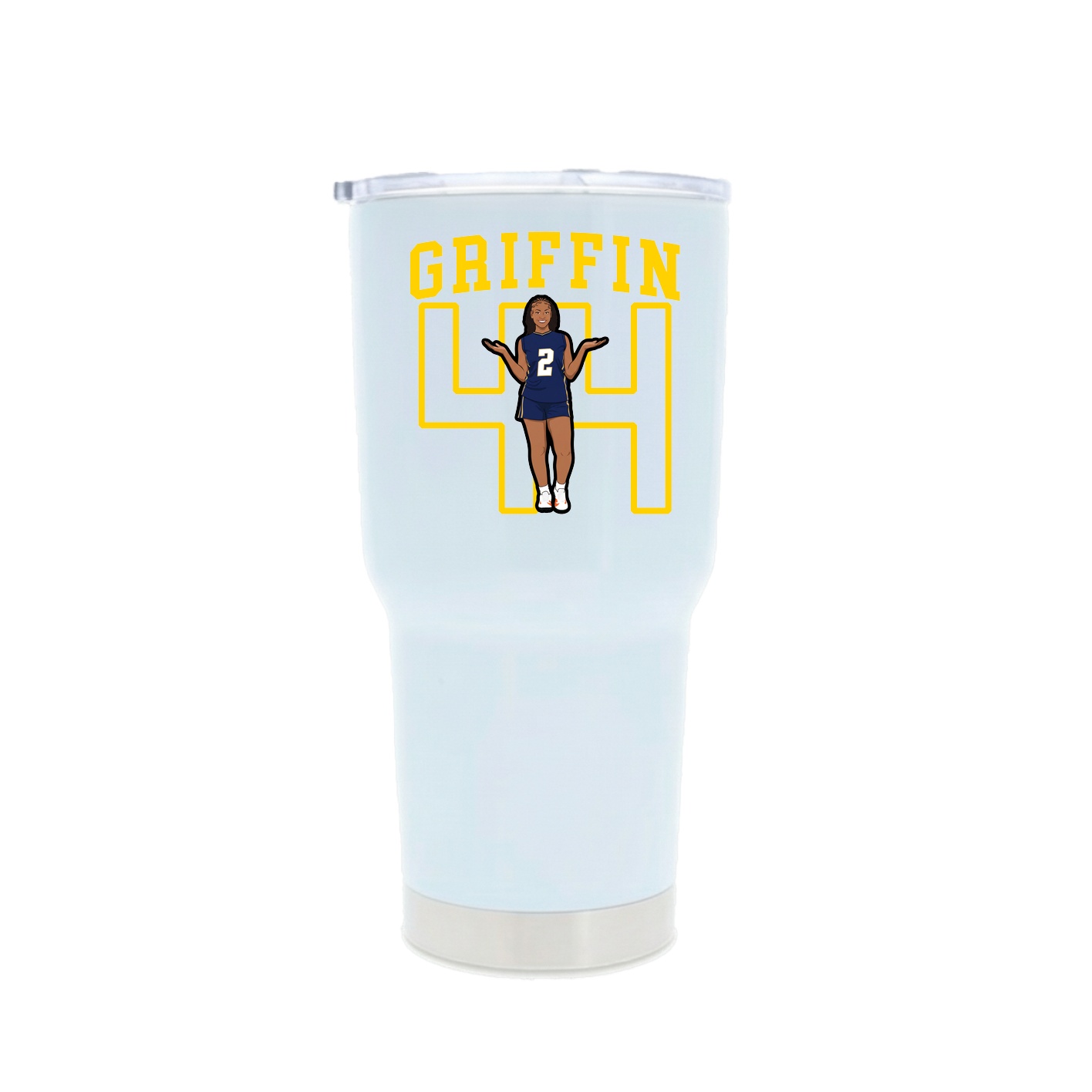 30oz Stainless Steel Tumbler — Shirsey in White