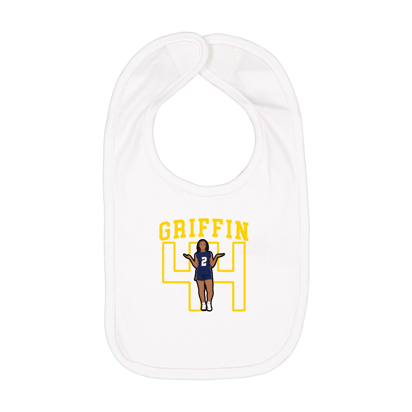 Infant Bib — Shirsey in White