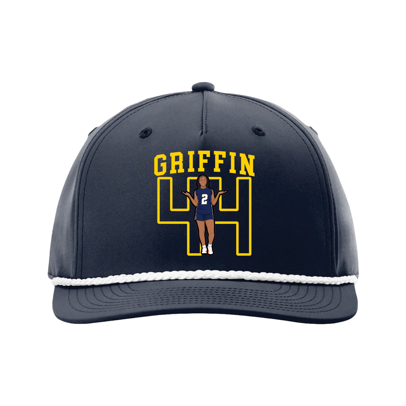 Five-Panel Classic Rope Cap — Shirsey in Navy