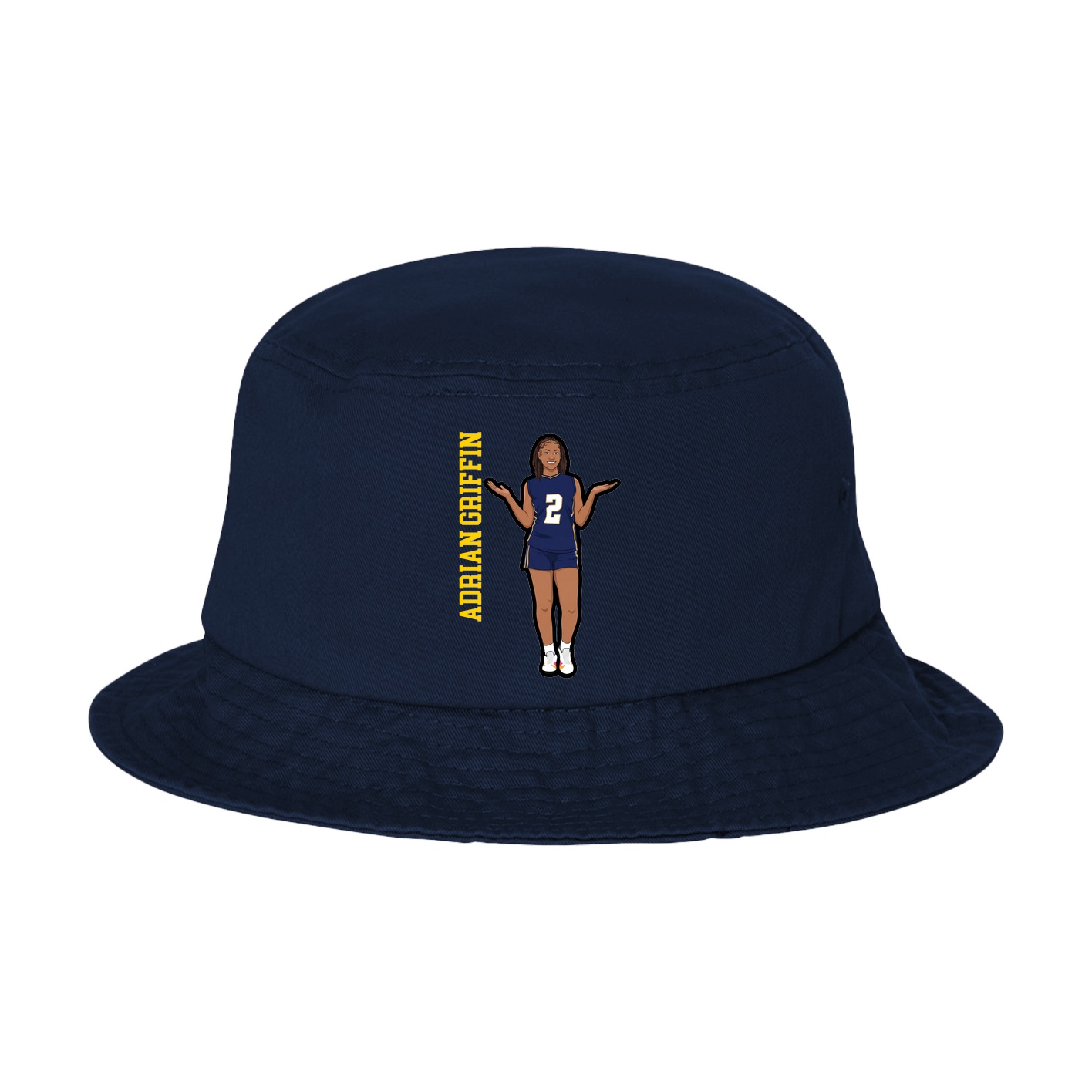 Bucket Cap — Name Vertical in Navy