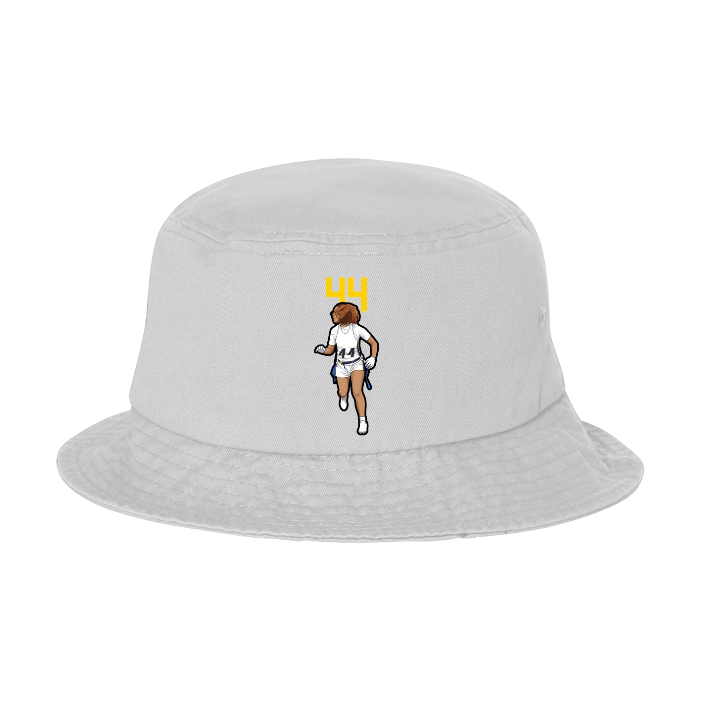 Bucket Cap — Number Top in White