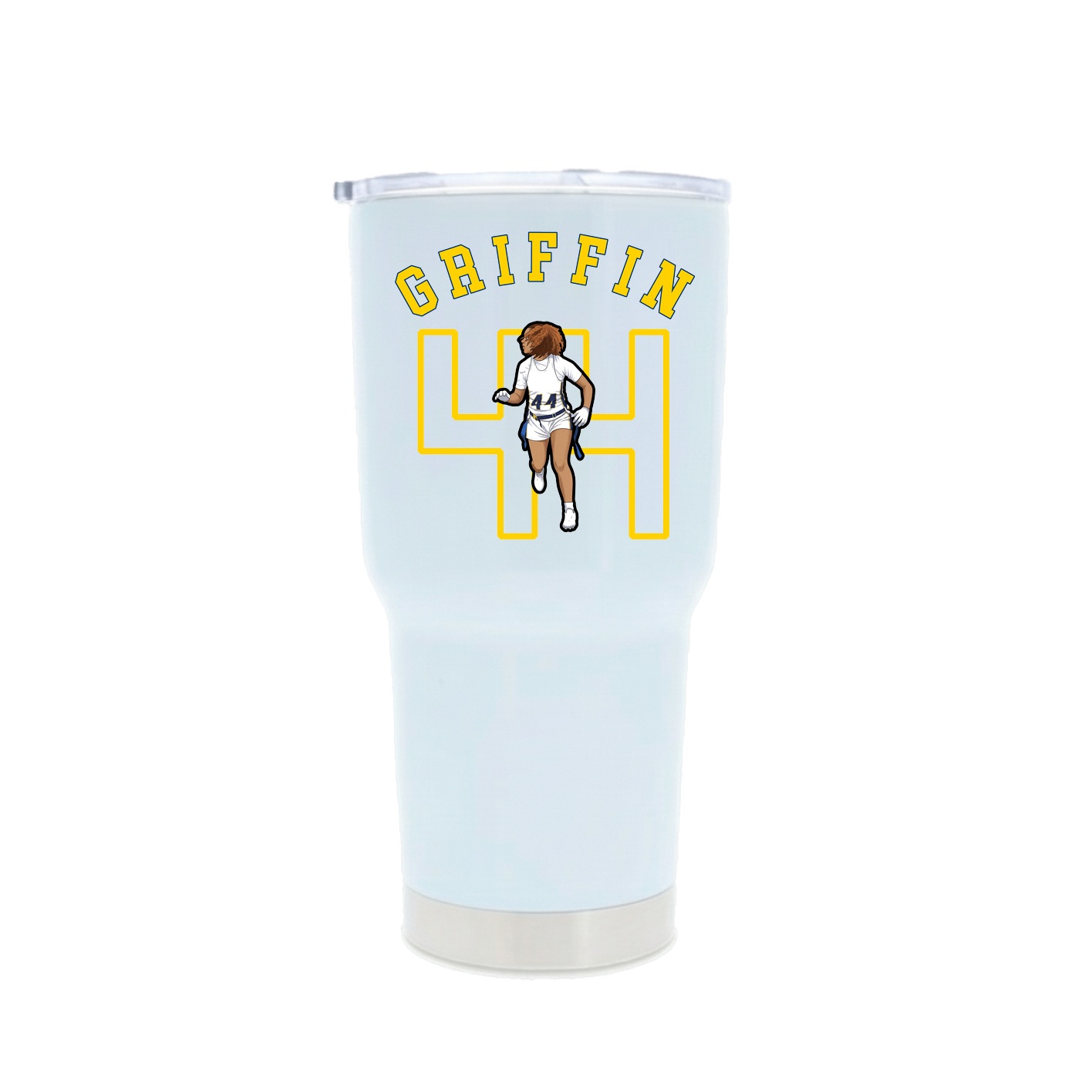 30oz Stainless Steel Tumbler — Shirsey Arch in White