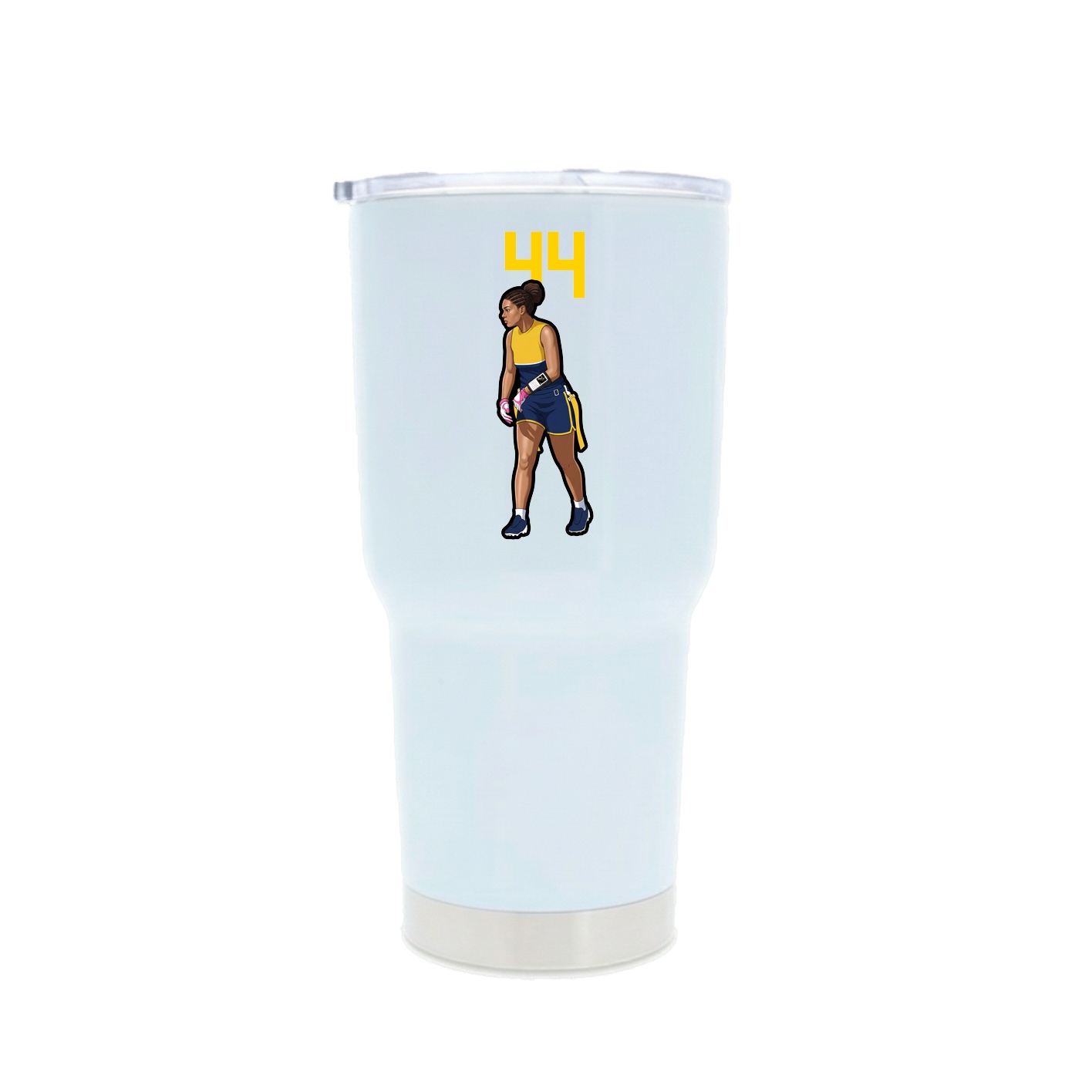 30oz Stainless Steel Tumbler — Number Top in White