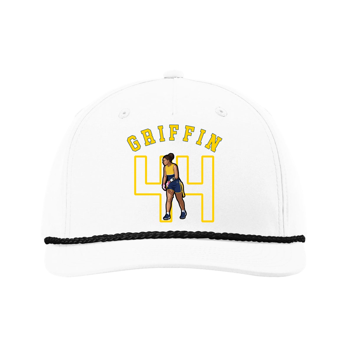 Five-Panel Classic Rope Cap — Shirsey Arch in White