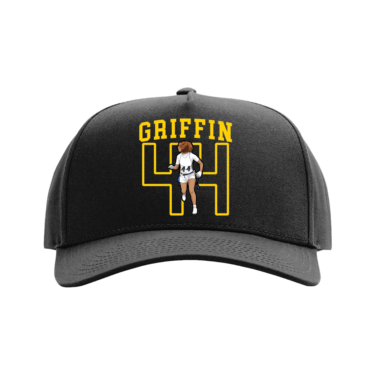 Full Fabric Five-Panel Champ Cap — Shirsey in Black