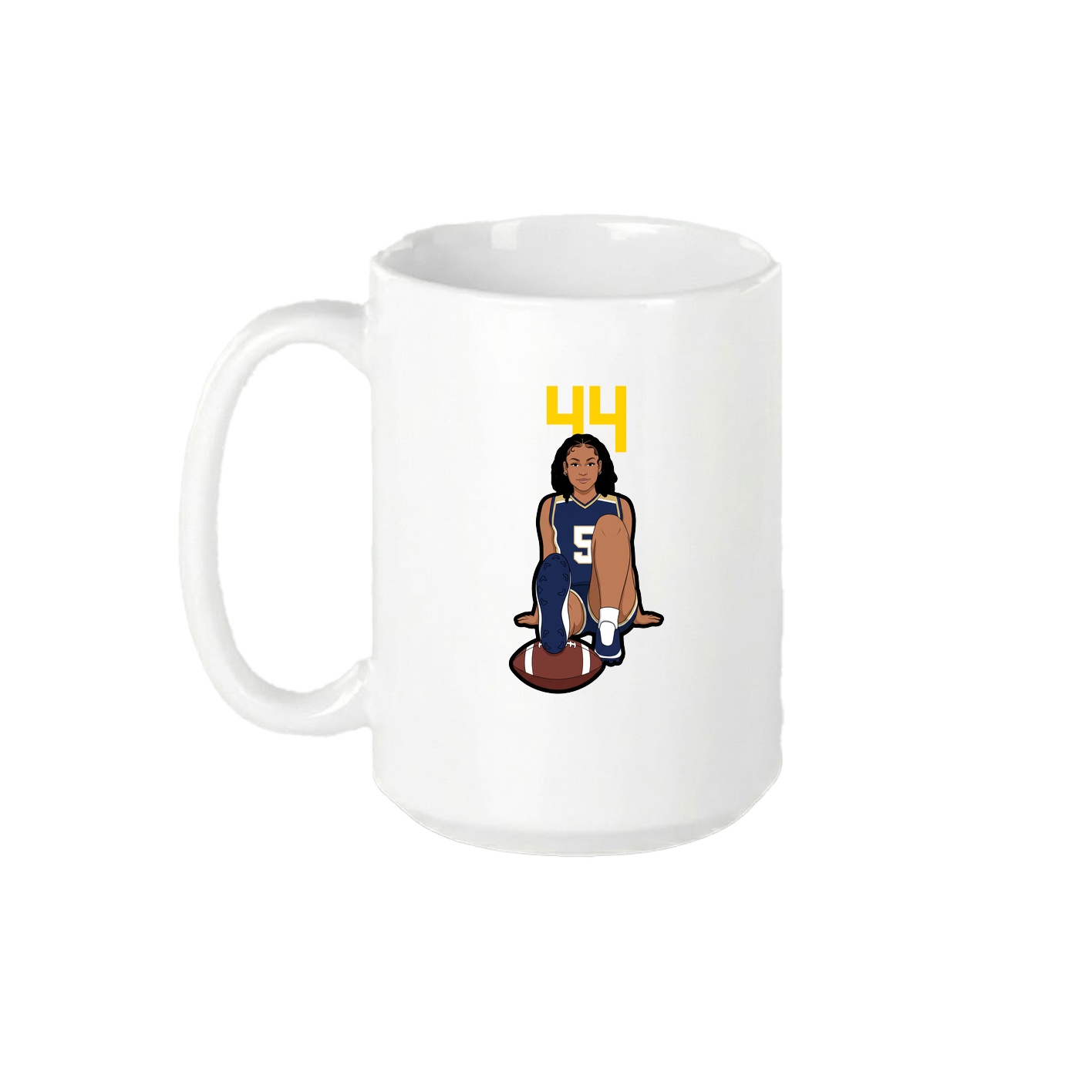 15oz Coffee Mug — Number Top in White