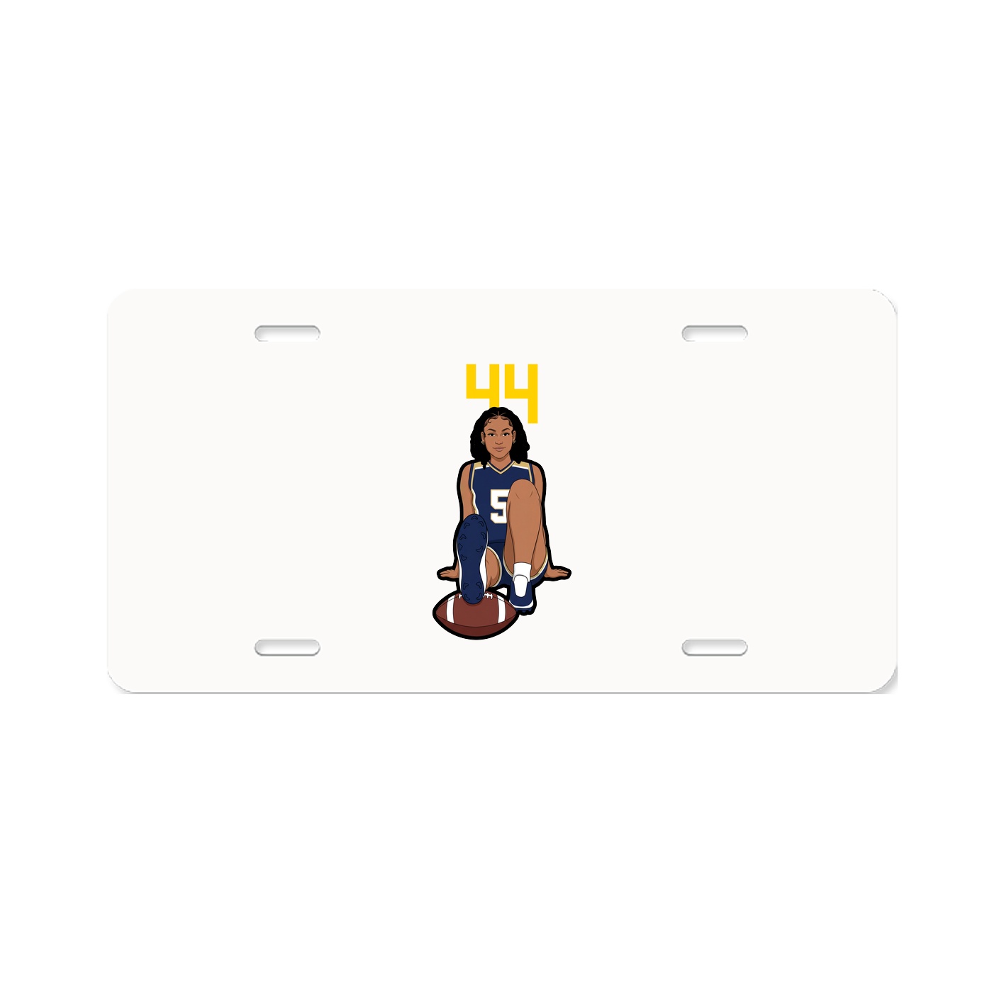 License Plate — Number Top in Classic