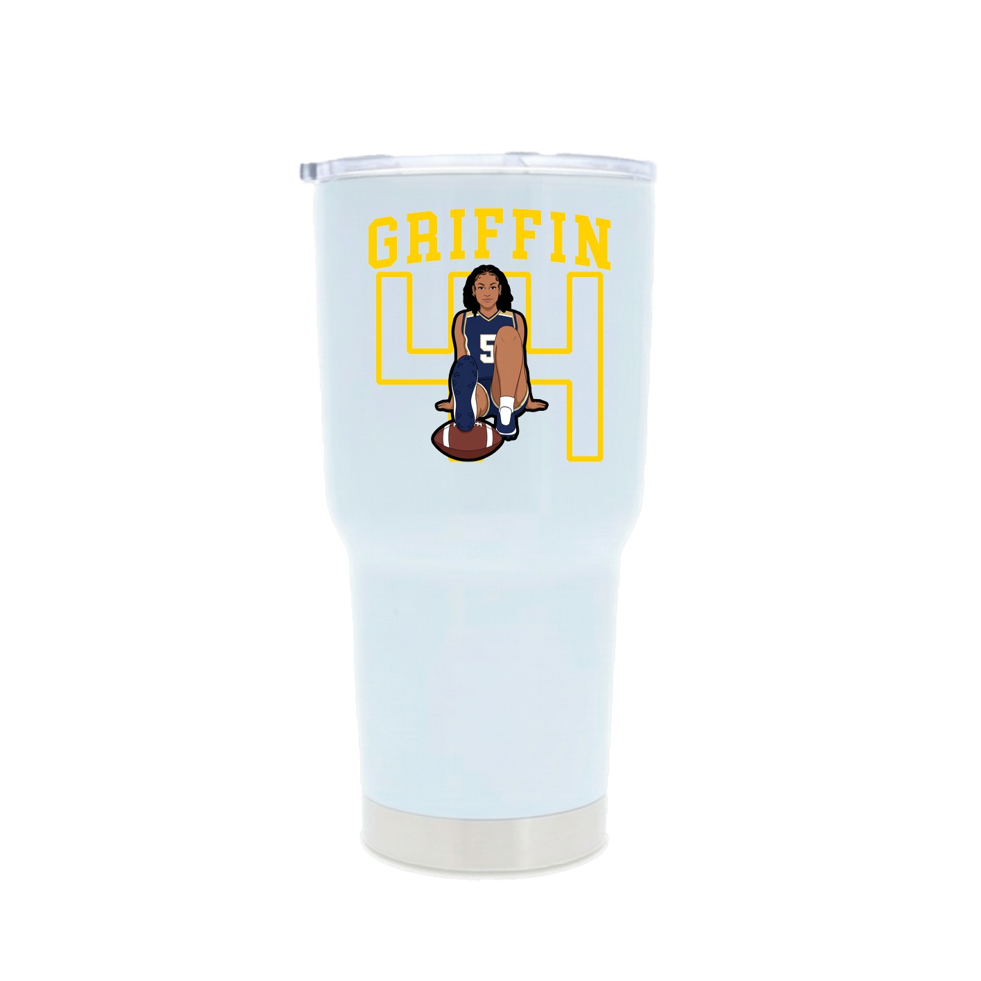 30oz Stainless Steel Tumbler — Shirsey in White