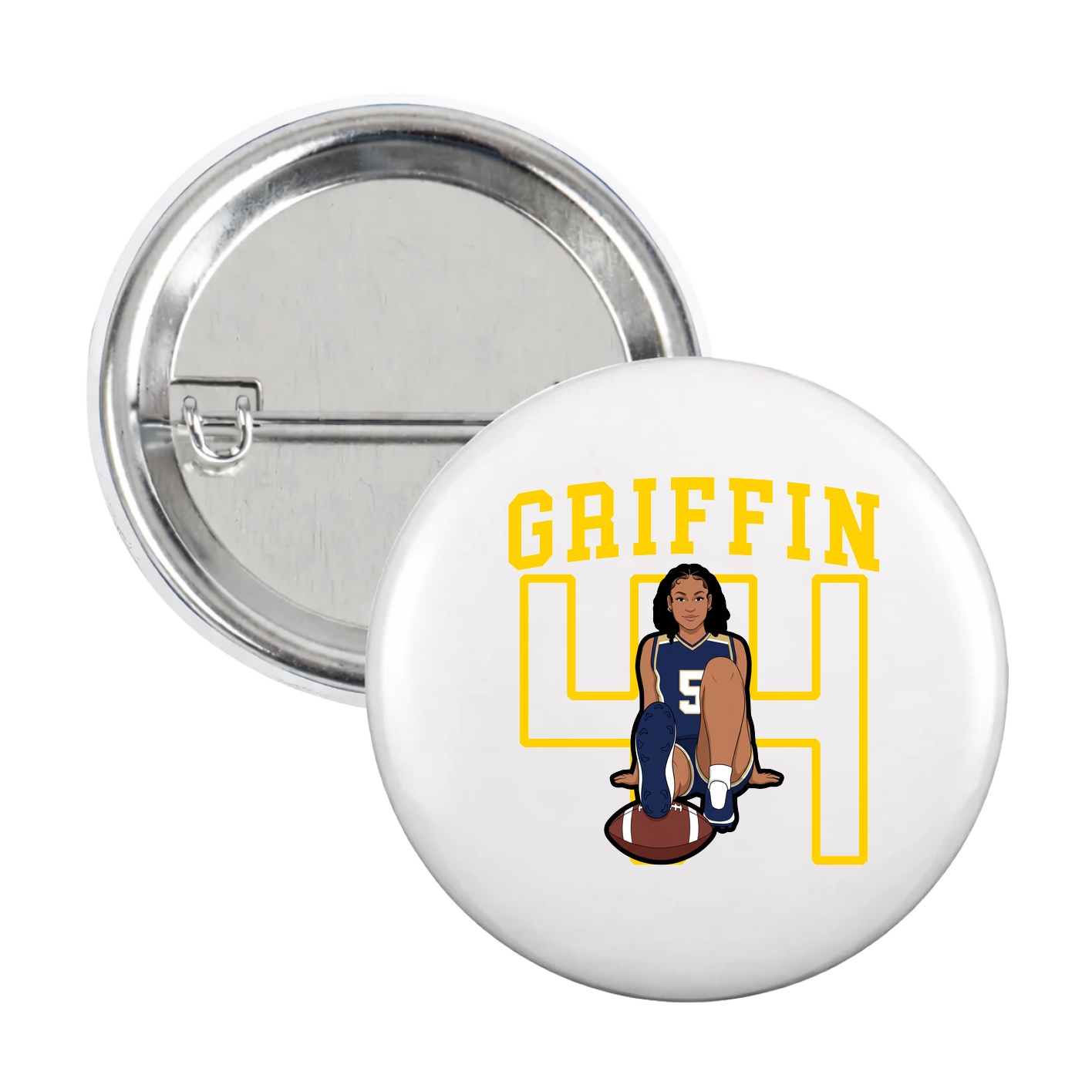 Game Day Button — Shirsey in White