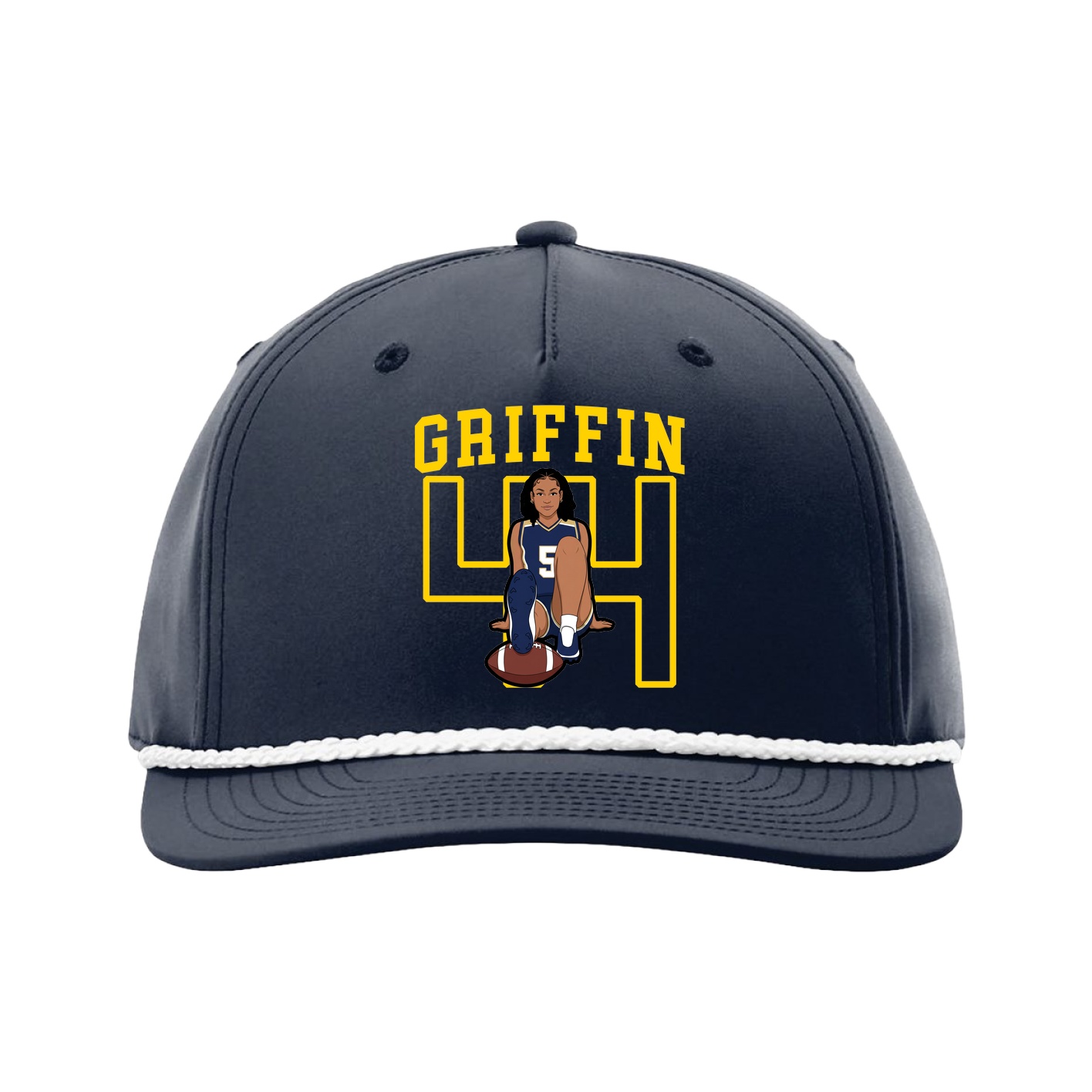 Five-Panel Classic Rope Cap — Shirsey in Navy
