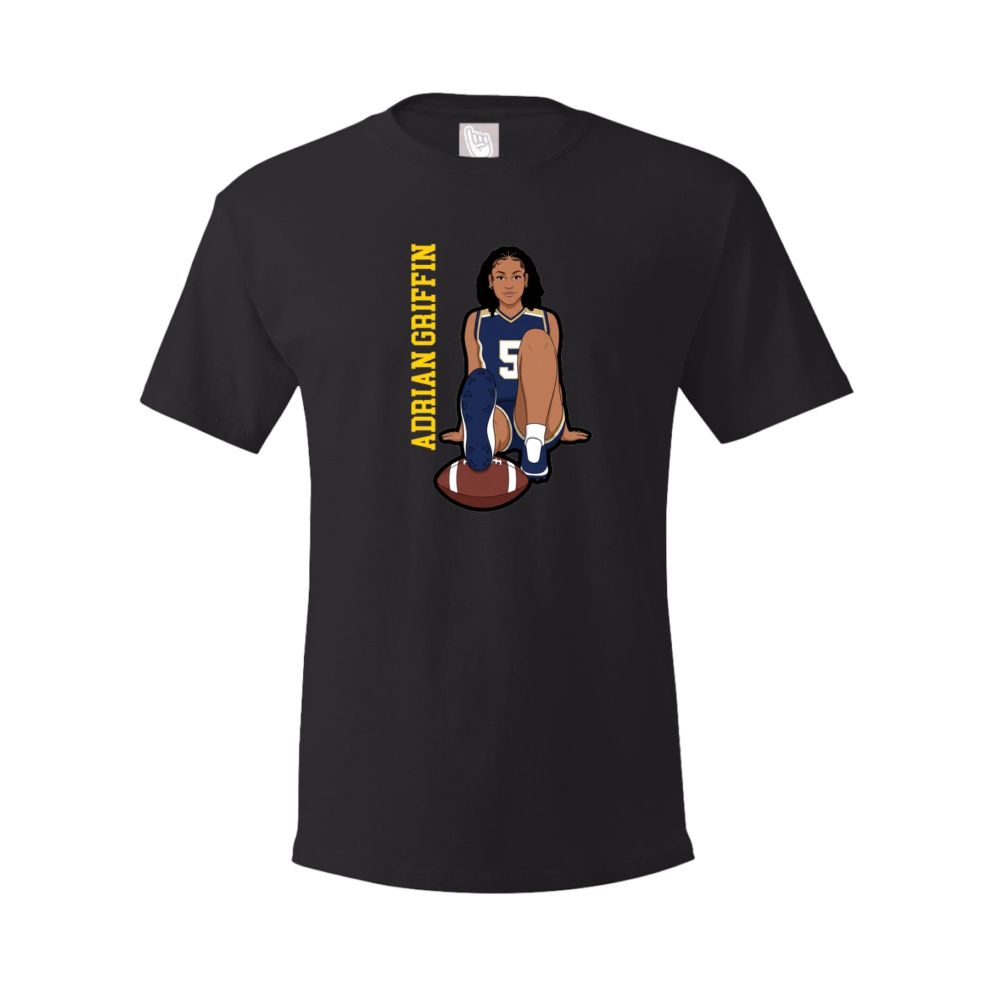 Youth Tee — Name Vertical in Black