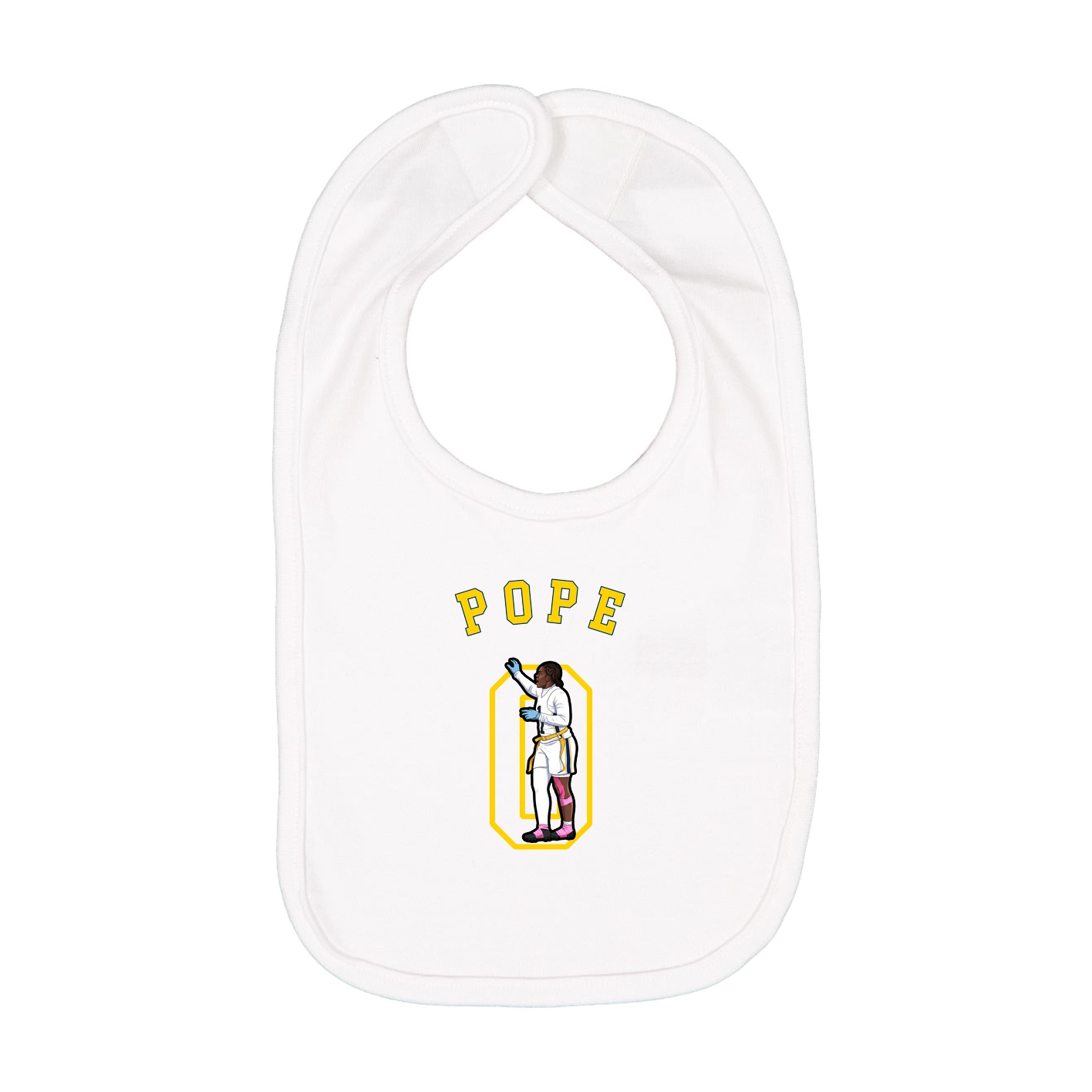 Infant Bib — Shirsey Arch in White