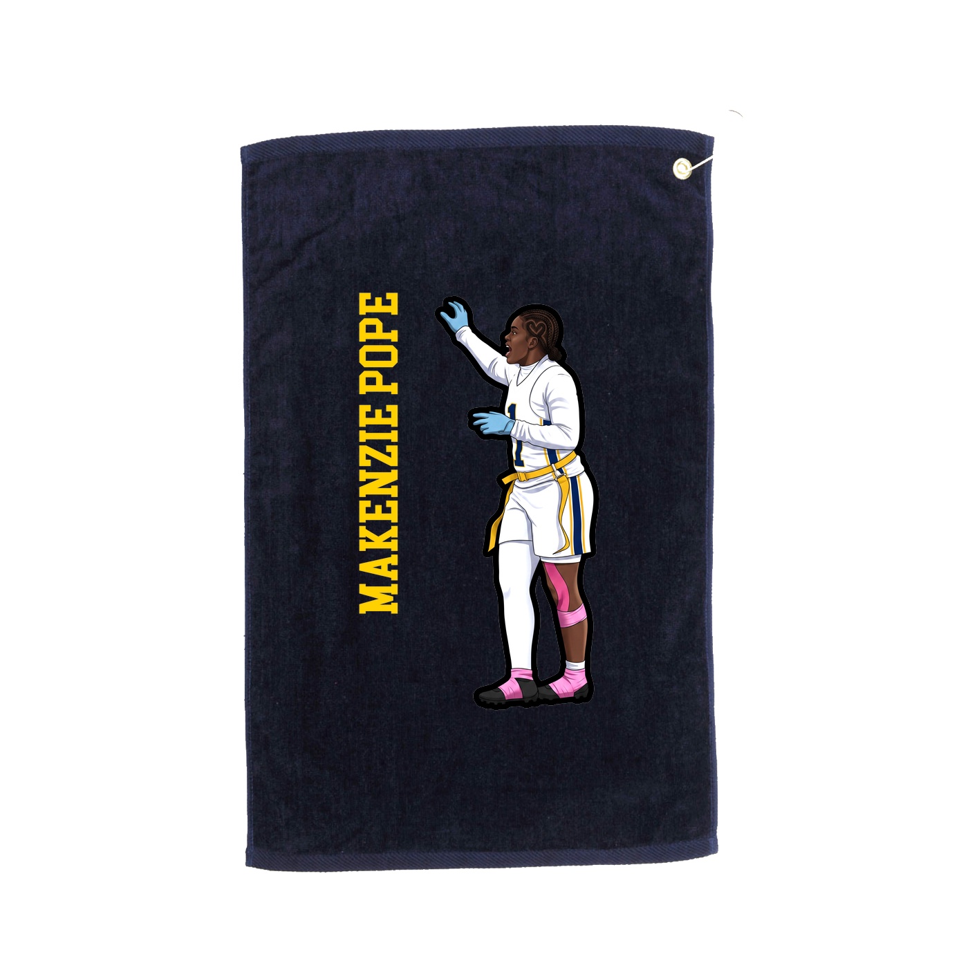 Golf Towel — Name Vertical in Navy