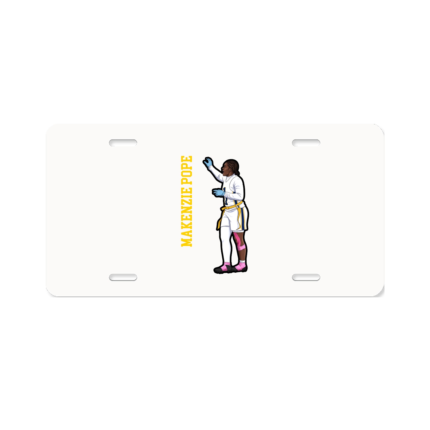 License Plate — Name Vertical in Classic