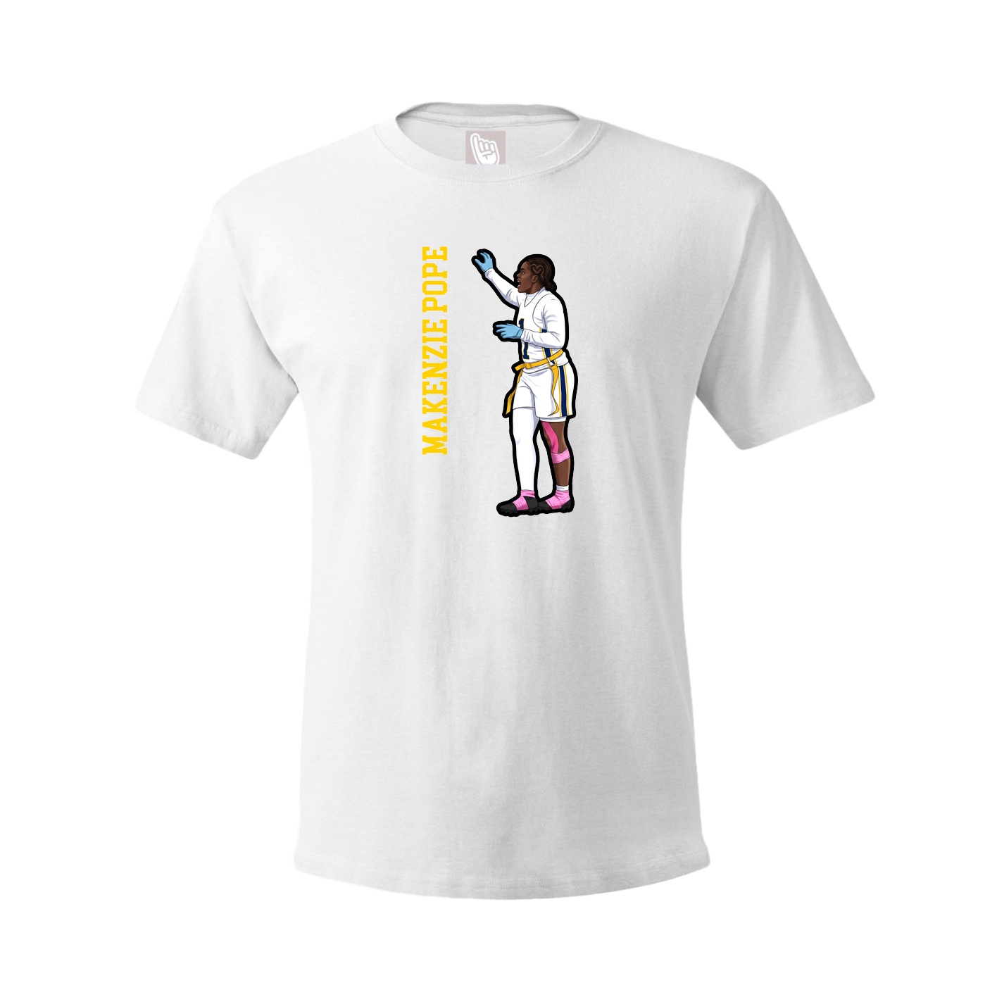Tee — Name Vertical in White