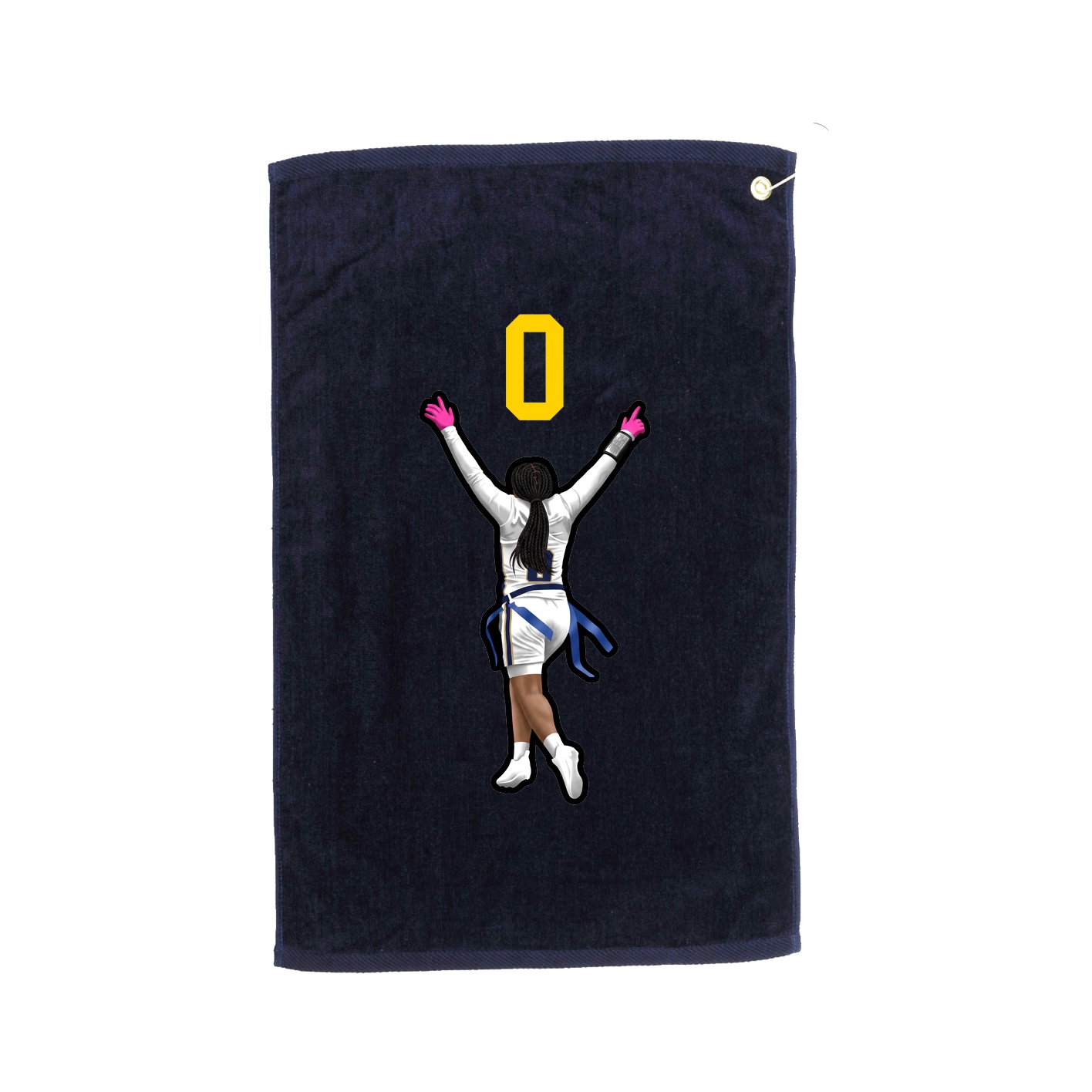 Golf Towel — Number Top in Navy
