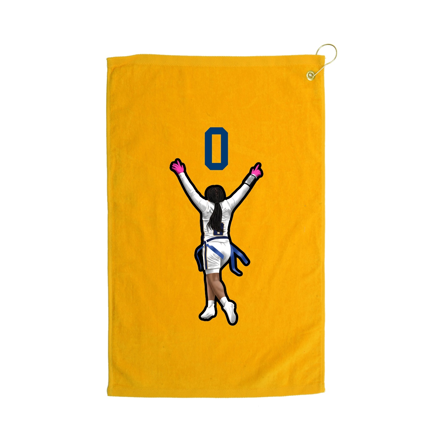 Golf Towel — Number Top in Gold