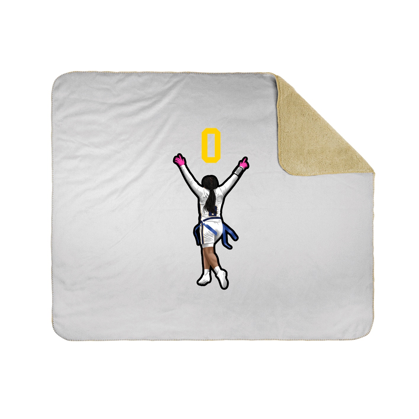 Throw Blanket — Number Top in White