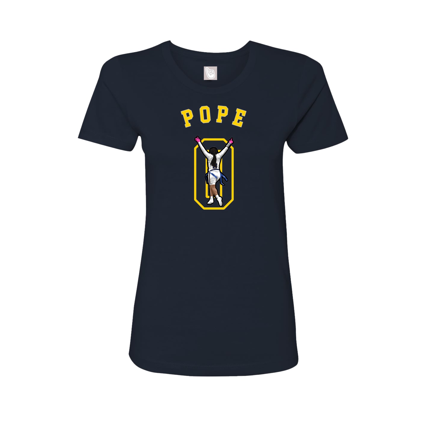 Fitted Women's Tee — Shirsey Arch in Navy