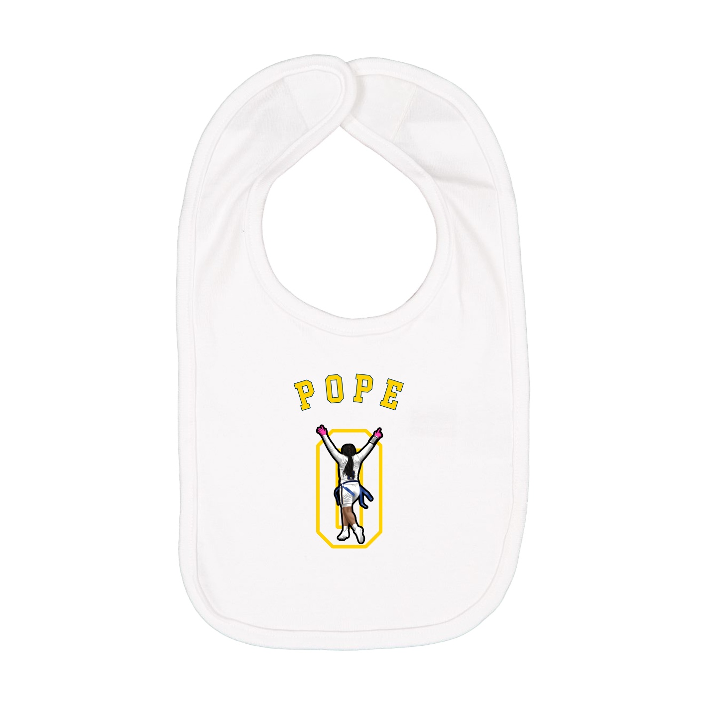 Infant Bib — Shirsey Arch in White