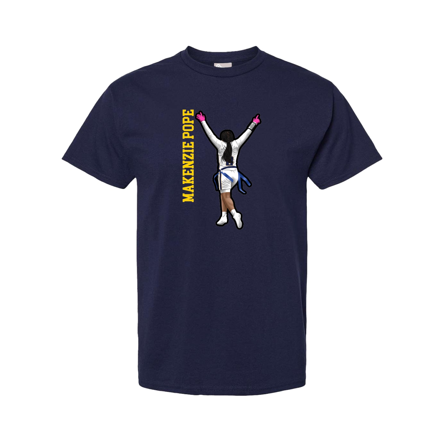 Youth Tee — Name Vertical in Navy