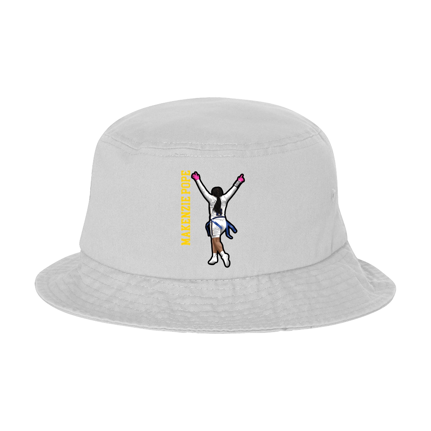 Bucket Cap — Name Vertical in White