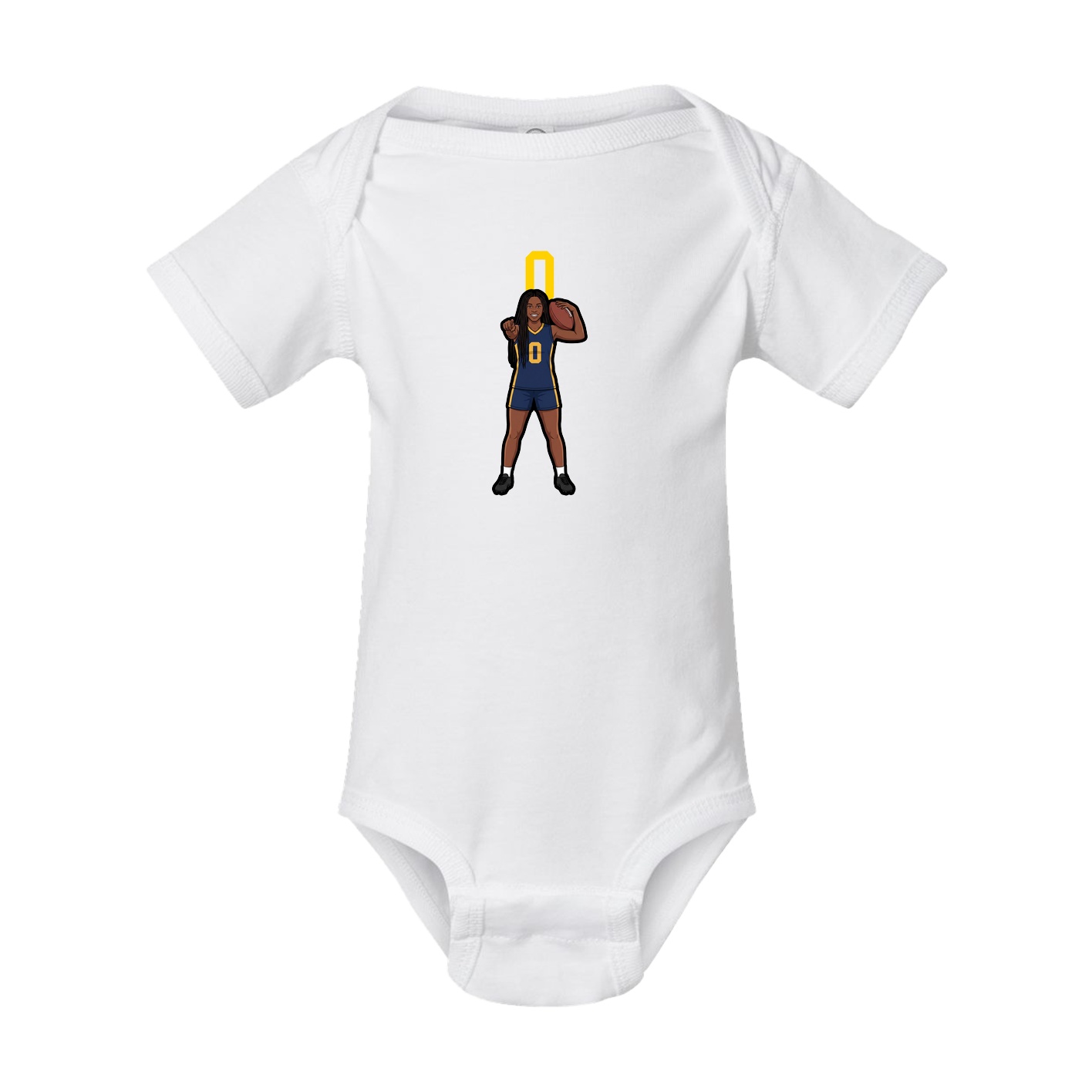Baby Onesie — Number Top in White