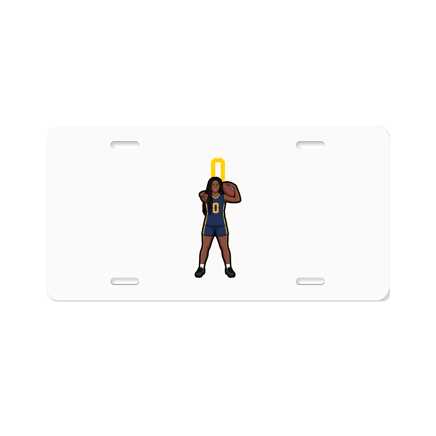 License Plate — Number Top in Classic