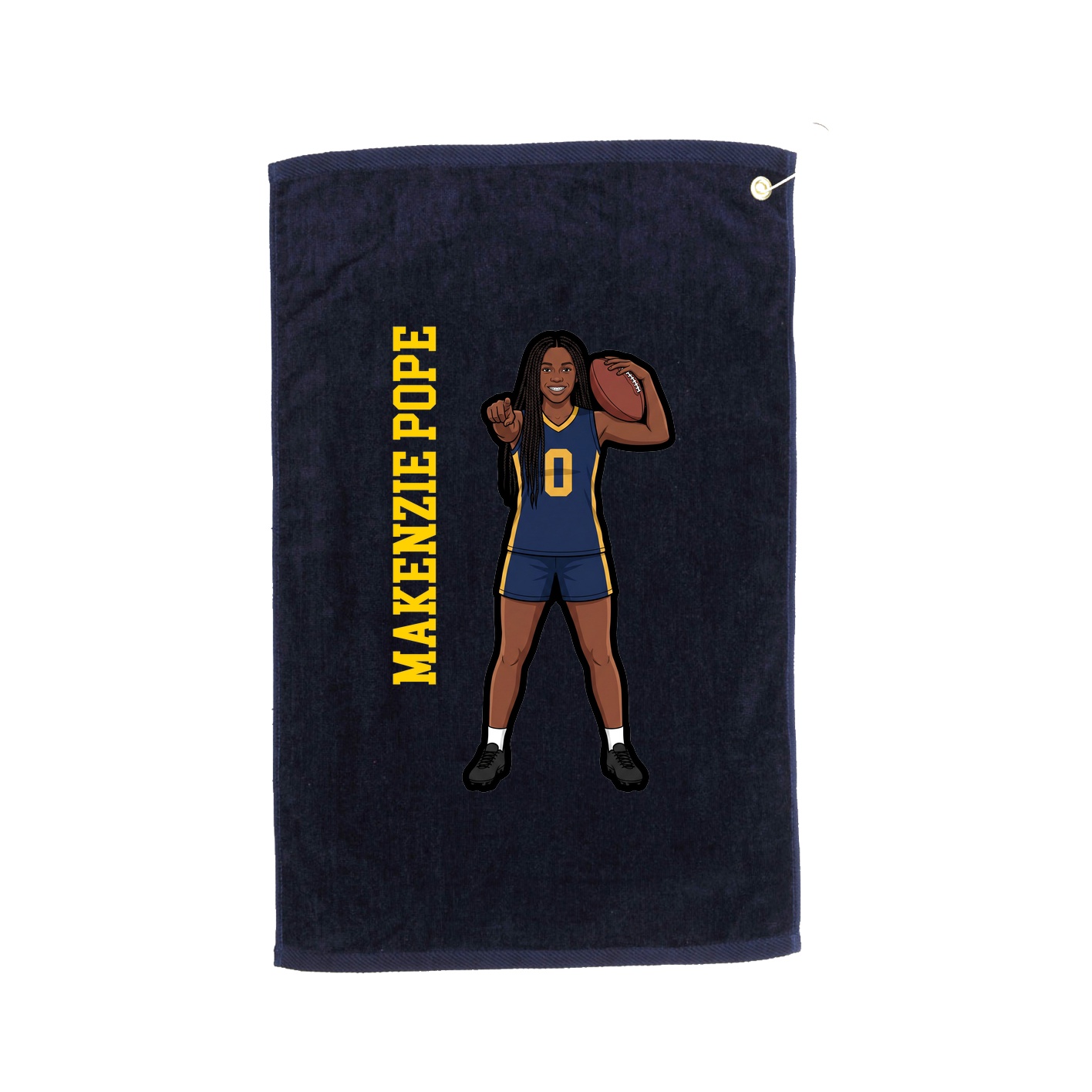 Golf Towel — Name Vertical in Navy