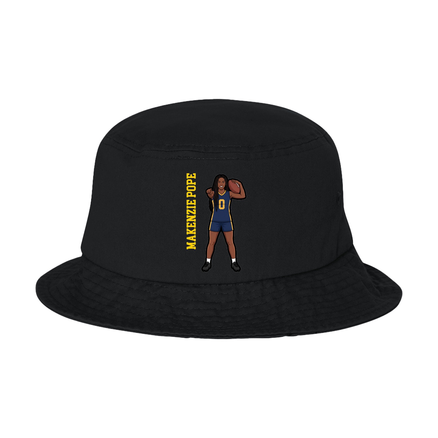 Bucket Cap — Name Vertical in Black