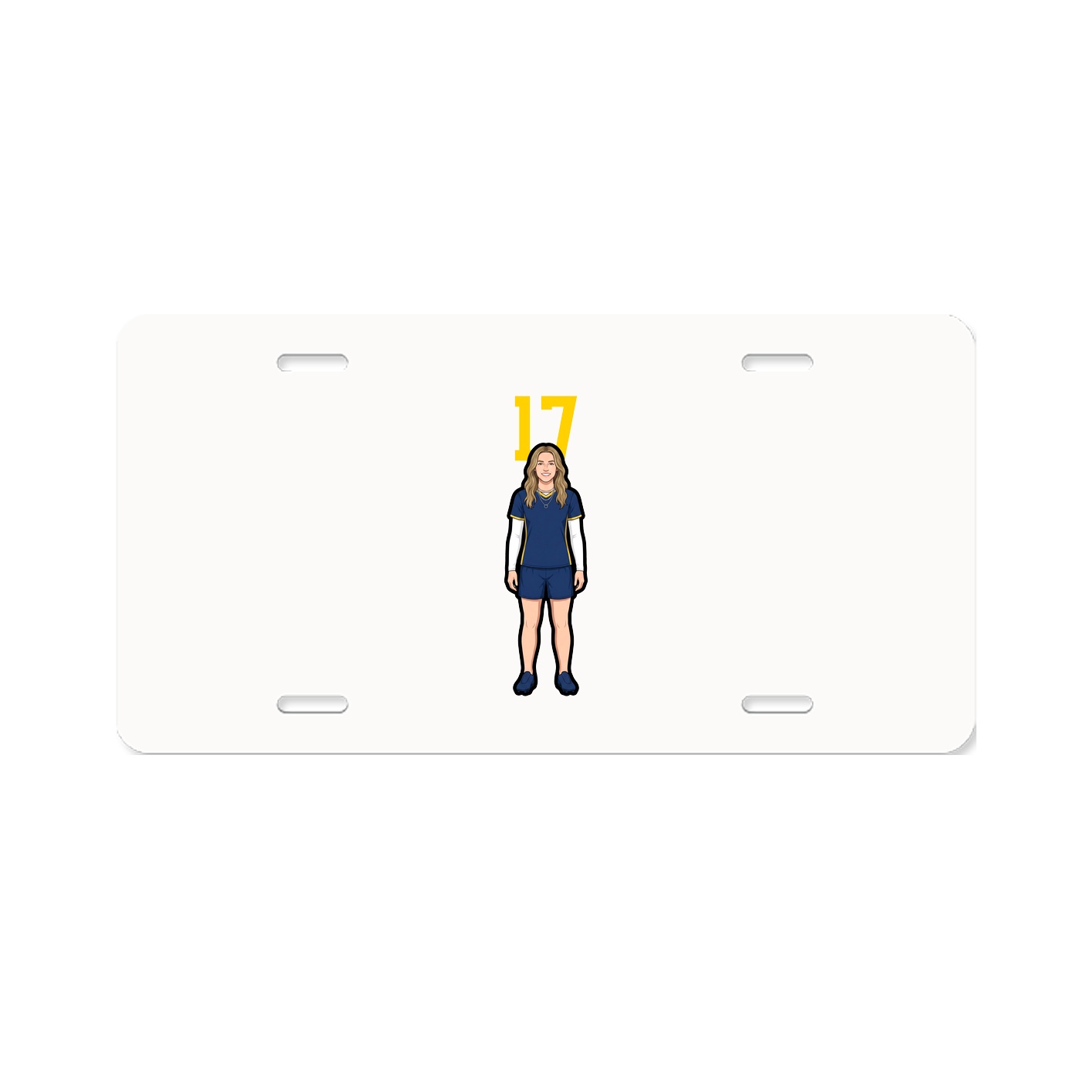 License Plate — Number Top in Classic