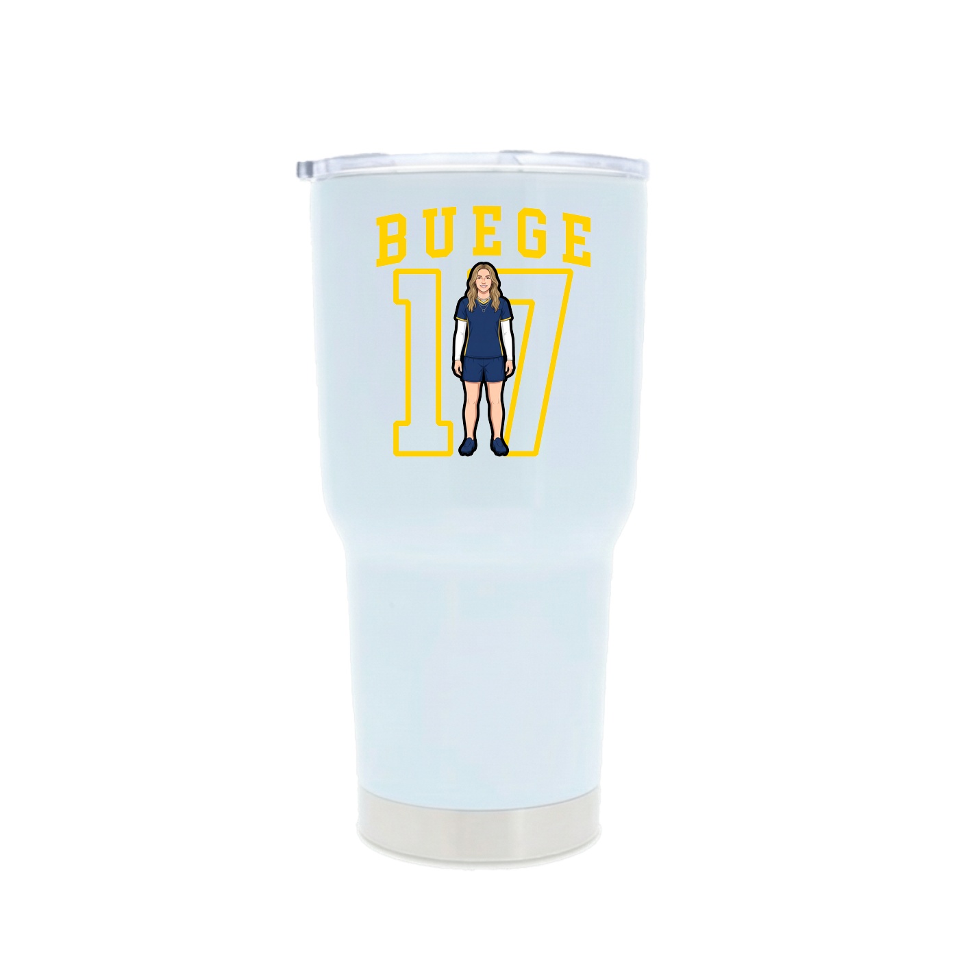 30oz Stainless Steel Tumbler — Shirsey in White