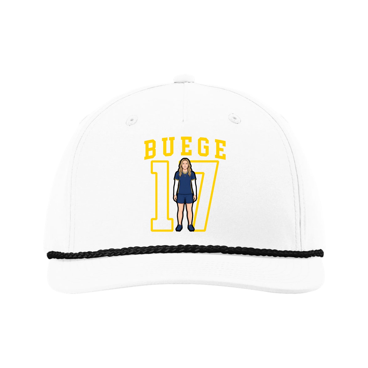 Five-Panel Classic Rope Cap — Shirsey in White